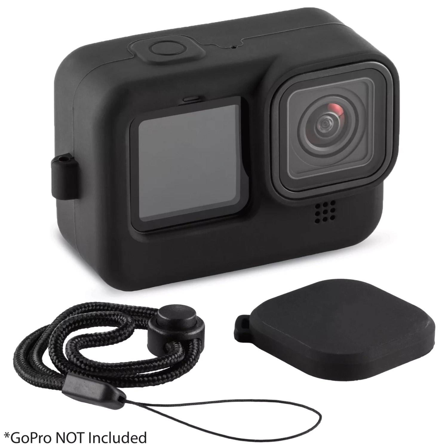 Protective Silicone Sleeve Rubber Case + Lanyard for GoPro Hero9 Hero10 Hero11