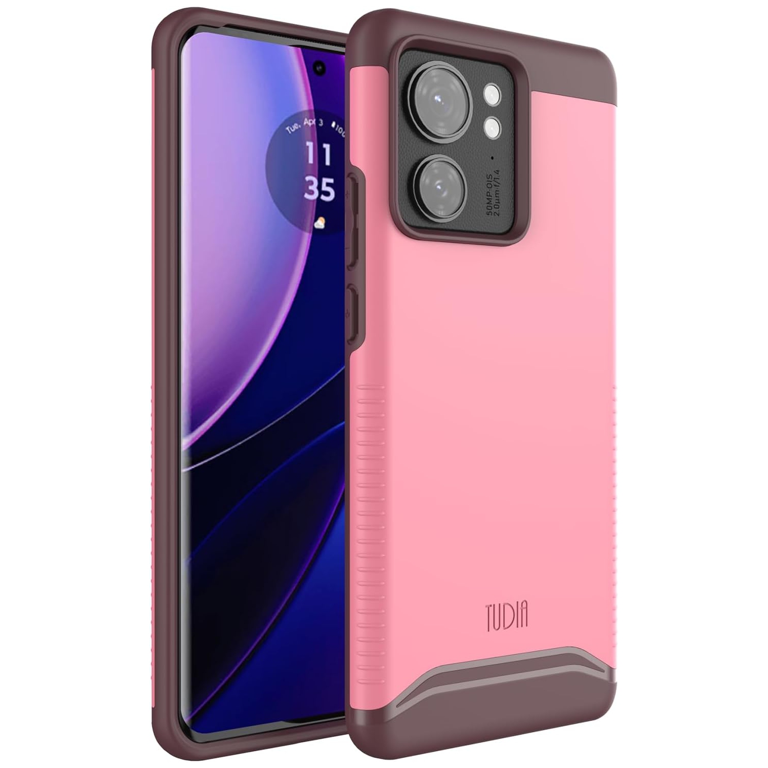 Étui double couche Merge de TUDIA pour Motorola Edge 2023 - Rose fumé