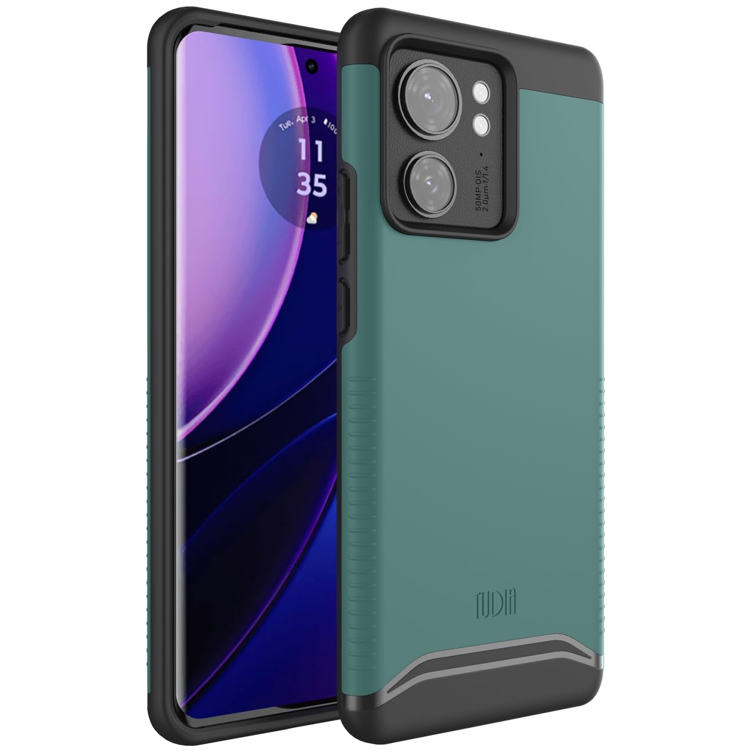 Étui double couche Merge de TUDIA pour Motorola Edge 2023 - Vert chasseur