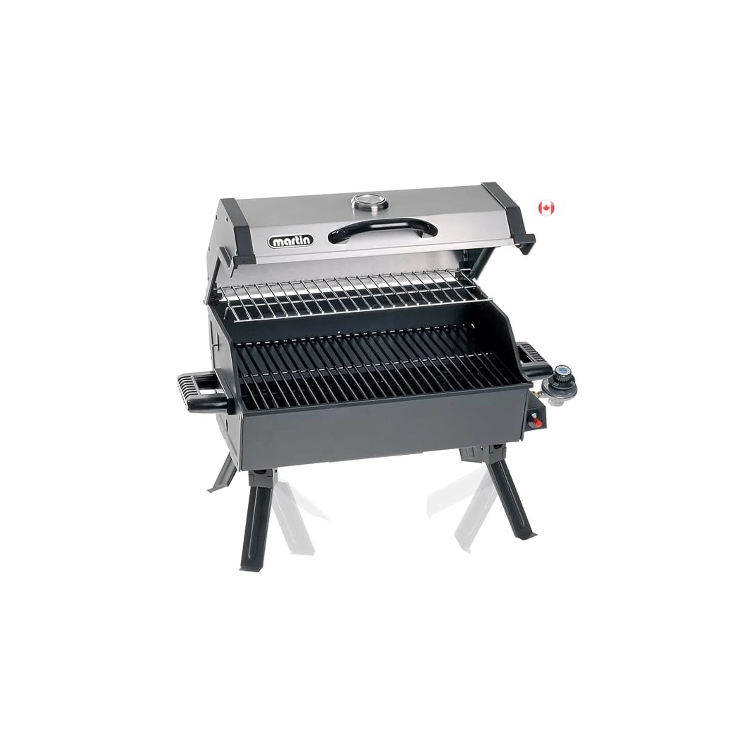 Barbecue portatif au propane | barbecue au charbon en acier inoxydable | contrôle de la chaleur 14.000&nbsp;BTU | certifié CSA | idéal pour la