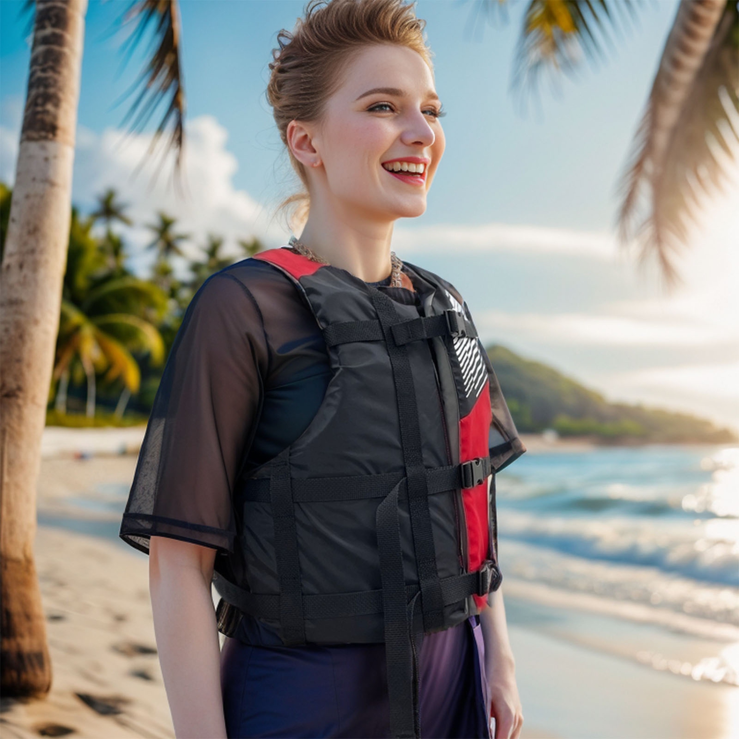 Stohlquist Fit Unisex Adult Life Jacket PFD - Coast Guard Approved, Easily Adjustable for Full Mobility, Lightweight, PVC Free | Universal and