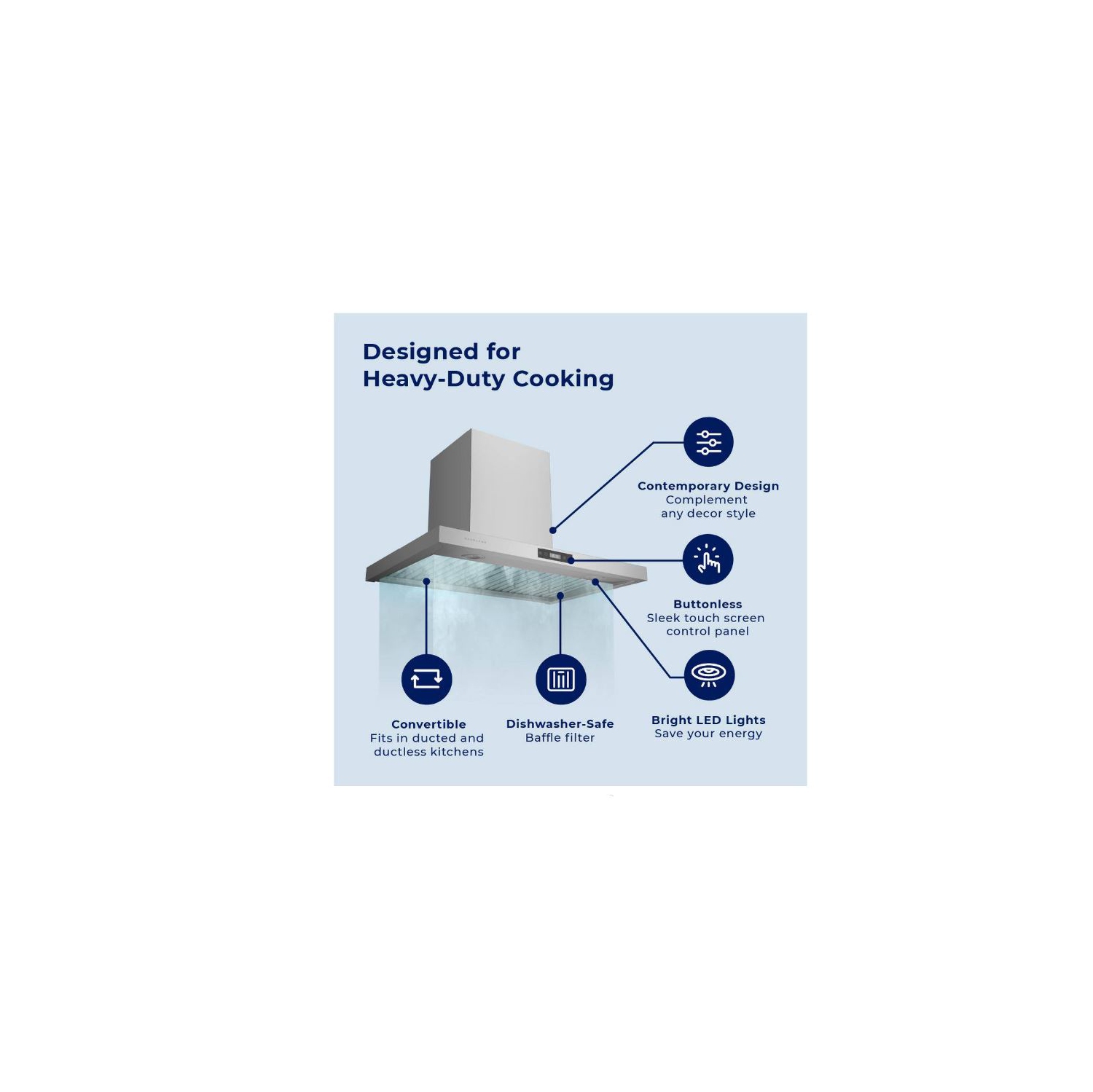 Hotte murale contemporaine de 30 po WM-540 de Hauslane