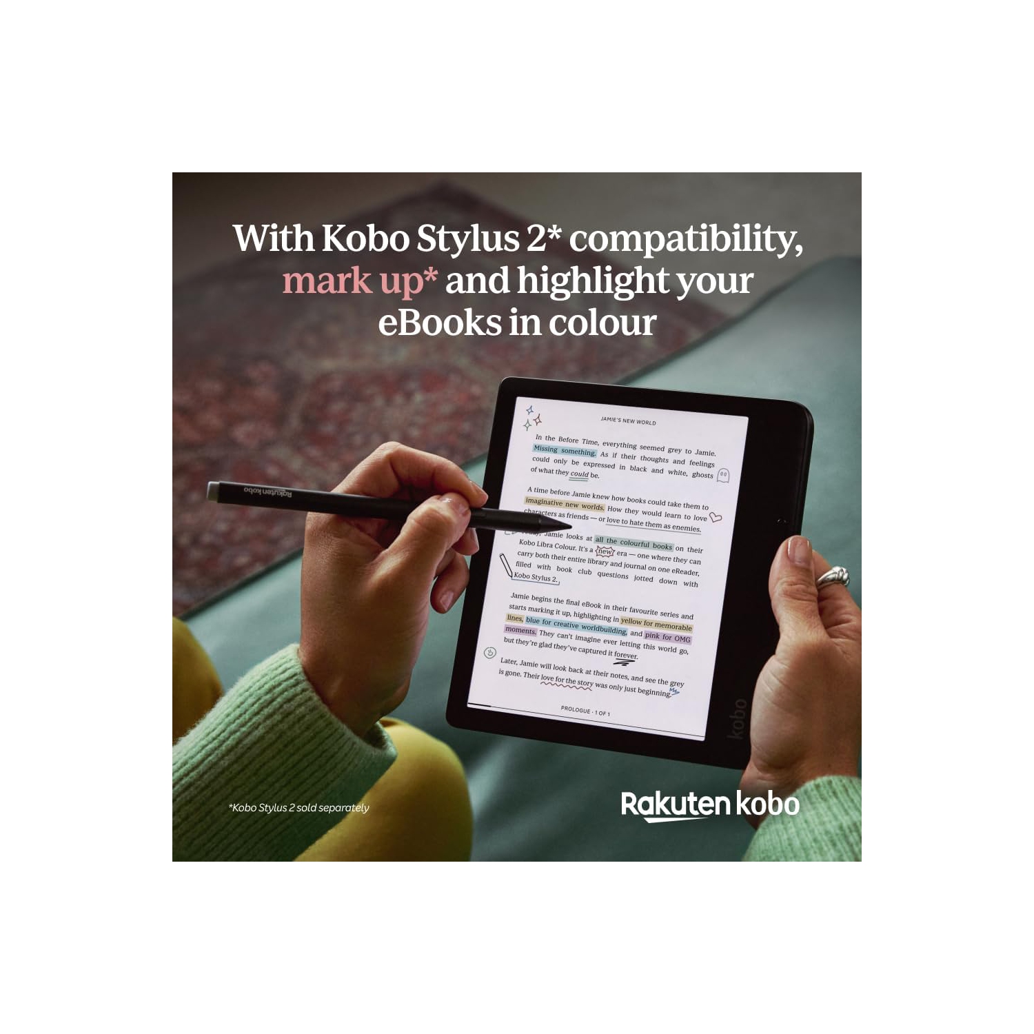 Liseuse numérique Libra Colour de 7 Go de Kobo avec écran tactile - Noir