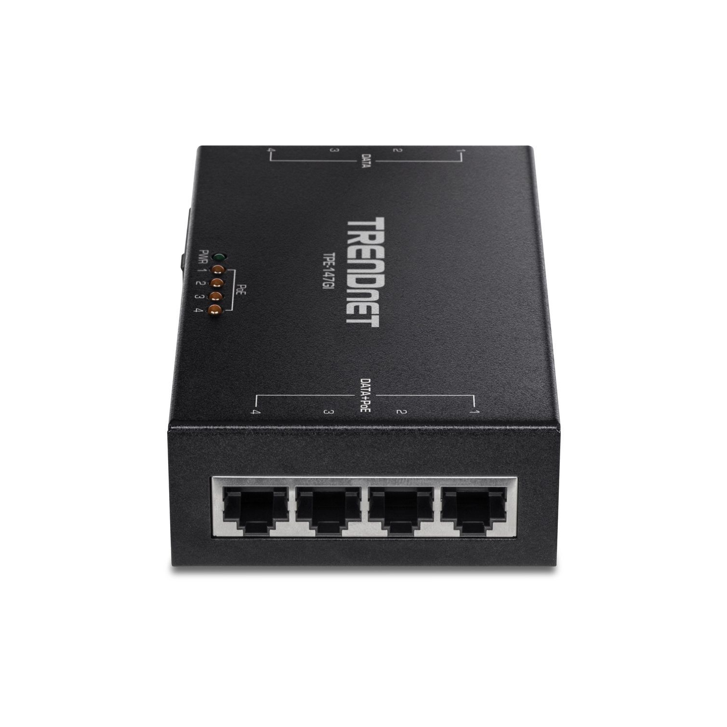 TRENDnet 65W 4-Port Gigabit PoE+ Injector -