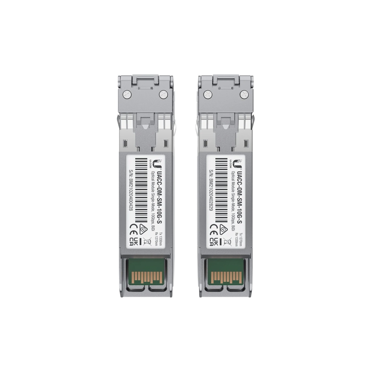 Ubiquiti Networks 10G SFP+ Bidirectional Single-Mode Optical Module - 2-Pack -