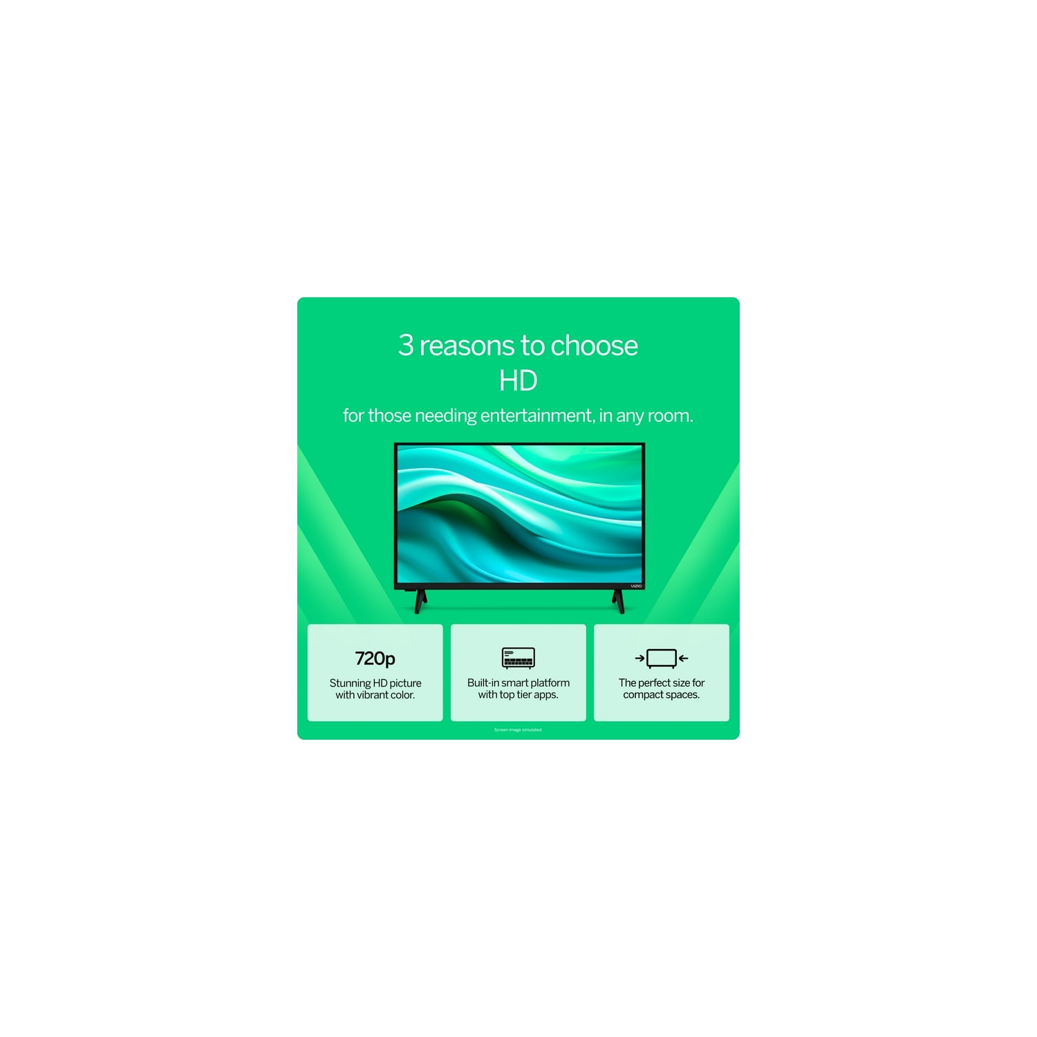 Téléviseur intelligent DEL HD 720p de 32 po de VIZIO VHD32&nbsp;M-08