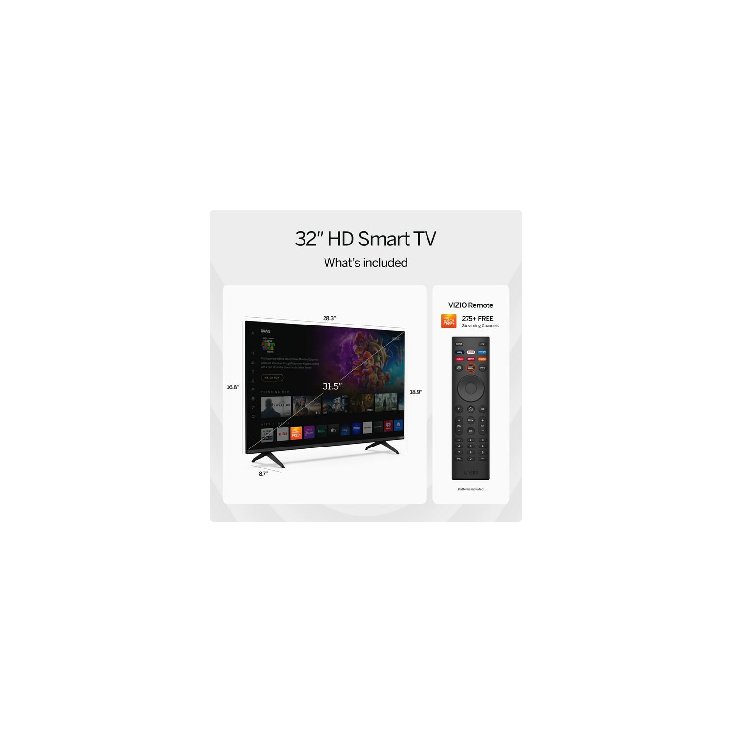 Téléviseur intelligent DEL HD 720p de 32 po de VIZIO VHD32&nbsp;M-08