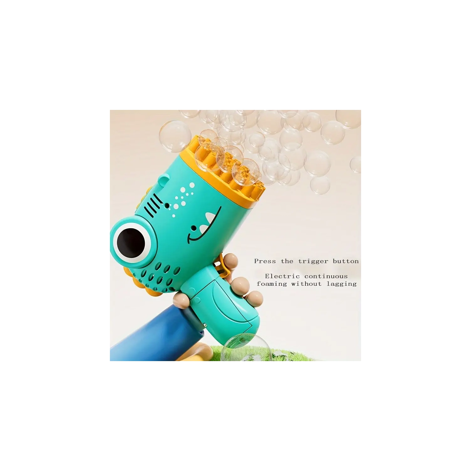 Pistolet à bulles avec 40 trous, jouet distributeur de bulles portatif pour l’extérieur, cadeau idéal pour les fêtes et les festivals, accessoire