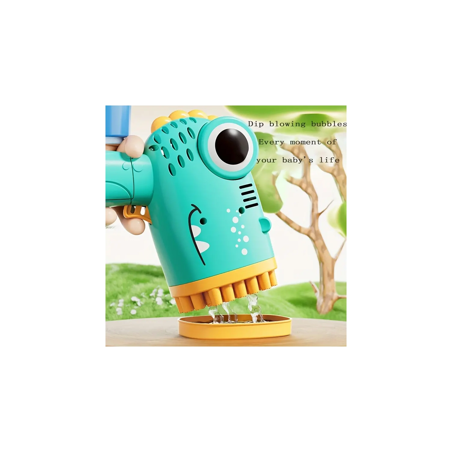 Pistolet à bulles avec 40 trous, jouet distributeur de bulles portatif pour l’extérieur, cadeau idéal pour les fêtes et les festivals, accessoire