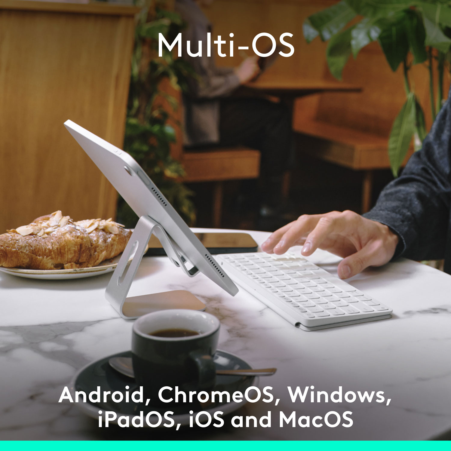 Logitech Keys-To-Go 2 Universal Keyboard with Cover - Pale Grey - English