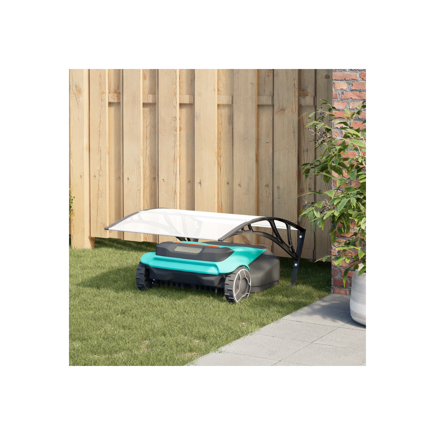 VidaXL robot tondeuse garage noir 80 x 101x46 cm