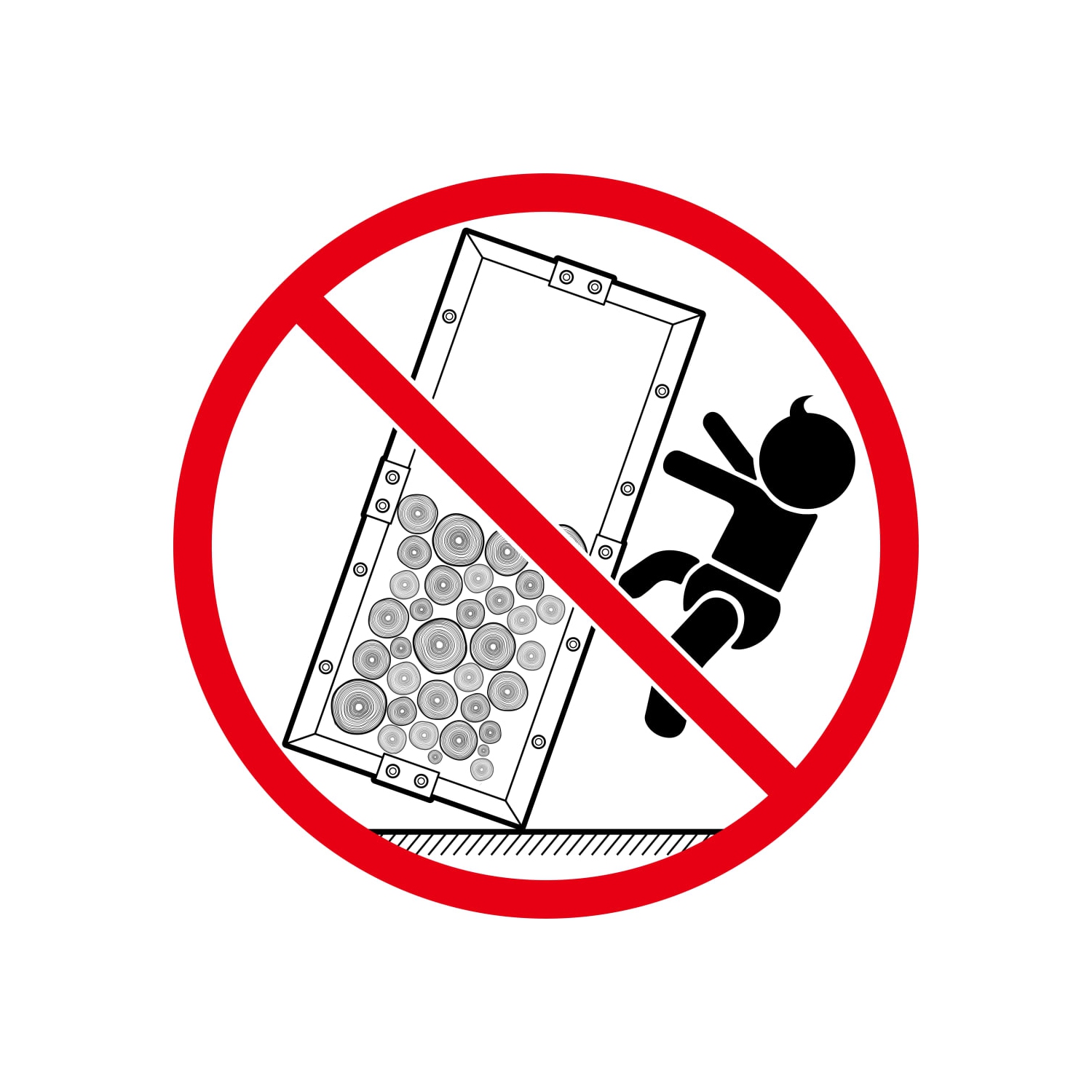 Support en bois de feu noir de 100 x 25 x 25 x acier 200 cm de vidaXL