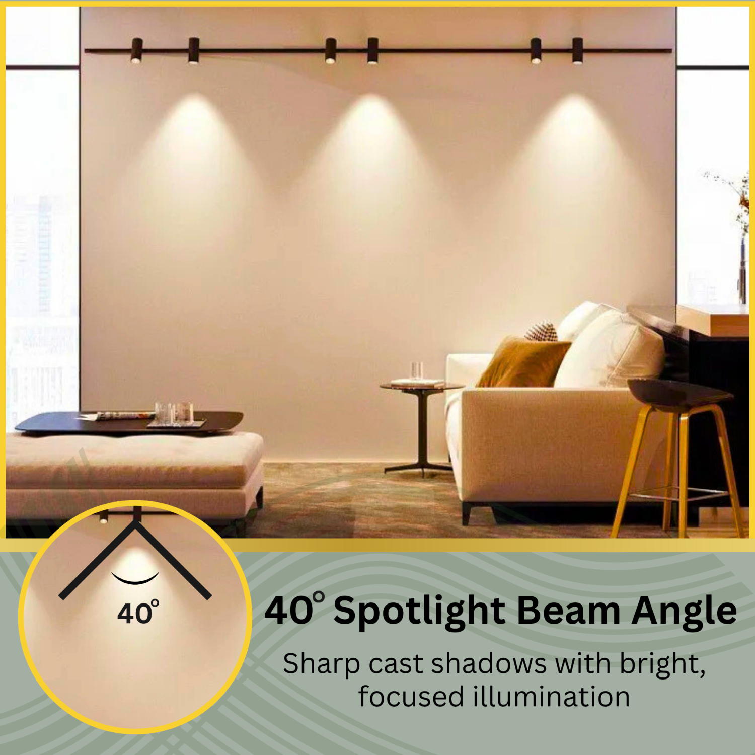 Dimmable GU10 LED Bulbs 7W, 5000K Cool White 500LM Non-Glare Spotlight Bulb, Track Lighting for Kitchen, Range Hood, Living Room, Bedroom (6 Pack)