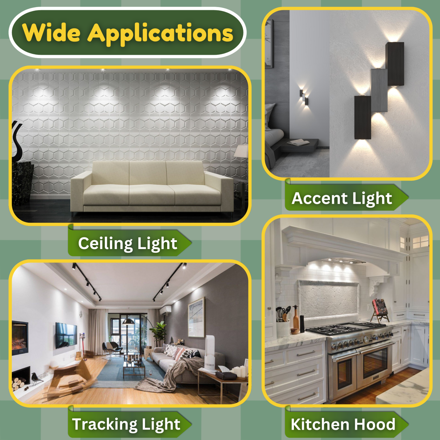 Dimmable GU10 LED Bulbs 7W, 5000K Cool White 500LM Non-Glare Spotlight Bulb, Track Lighting for Kitchen, Range Hood, Living Room, Bedroom (6 Pack)