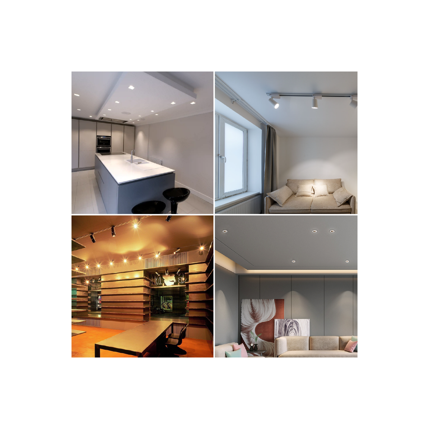 Dimmable MR16 LED Light Bulb 7W, 5000K Cool White 500LM, Non-Glare Bi-Pin GU5.3 Base, 140° Spotlight Bulb for Landscape and Track Lighting, (6 Pack)