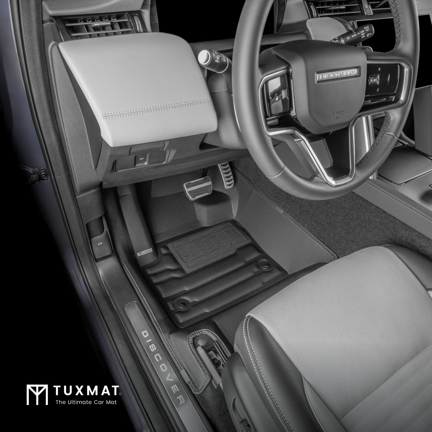 Tuxmat - pour Land Rover Discovery Sport avec sièges arrière fixes modèles 2020-2024 - Tapis de voiture personnalisé - Couverture maximale, toutes