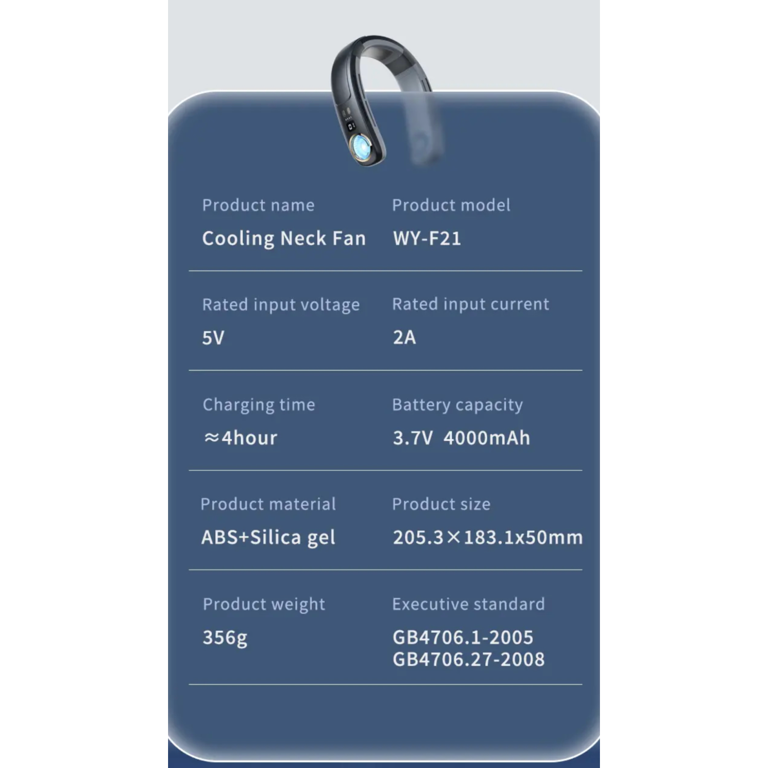 TUTT portable Neck Cooling Neck Blade-less | plaque de refroidissement Back Neck - mode de réfrigération | batterie rechargeable 4000&nbsp;mAh |