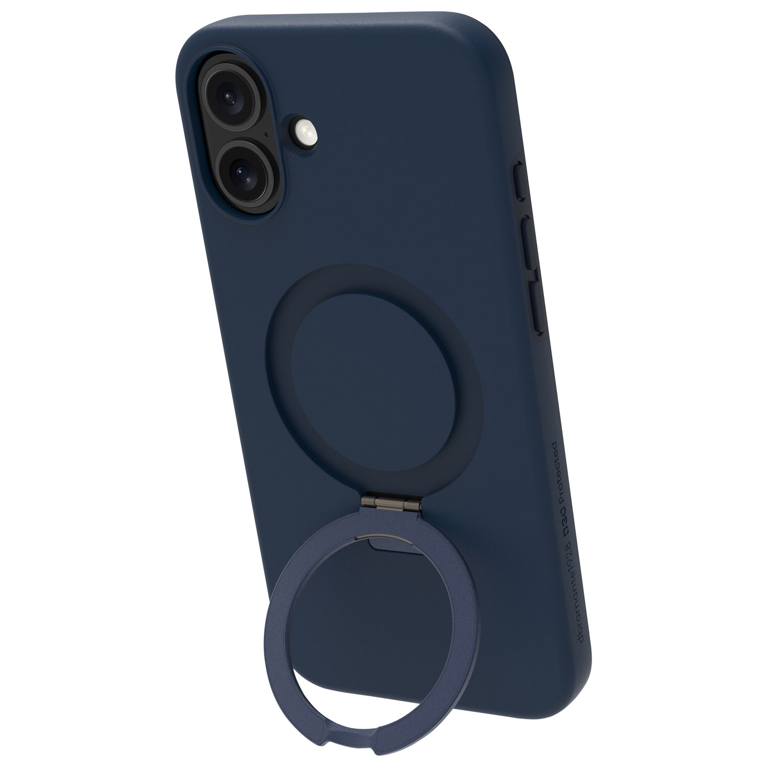 Dbramante1928 Iceland Ultra D3O Kickstand Fitted Hard Shell Case with MagSafe for iPhone 16 Plus - Blue