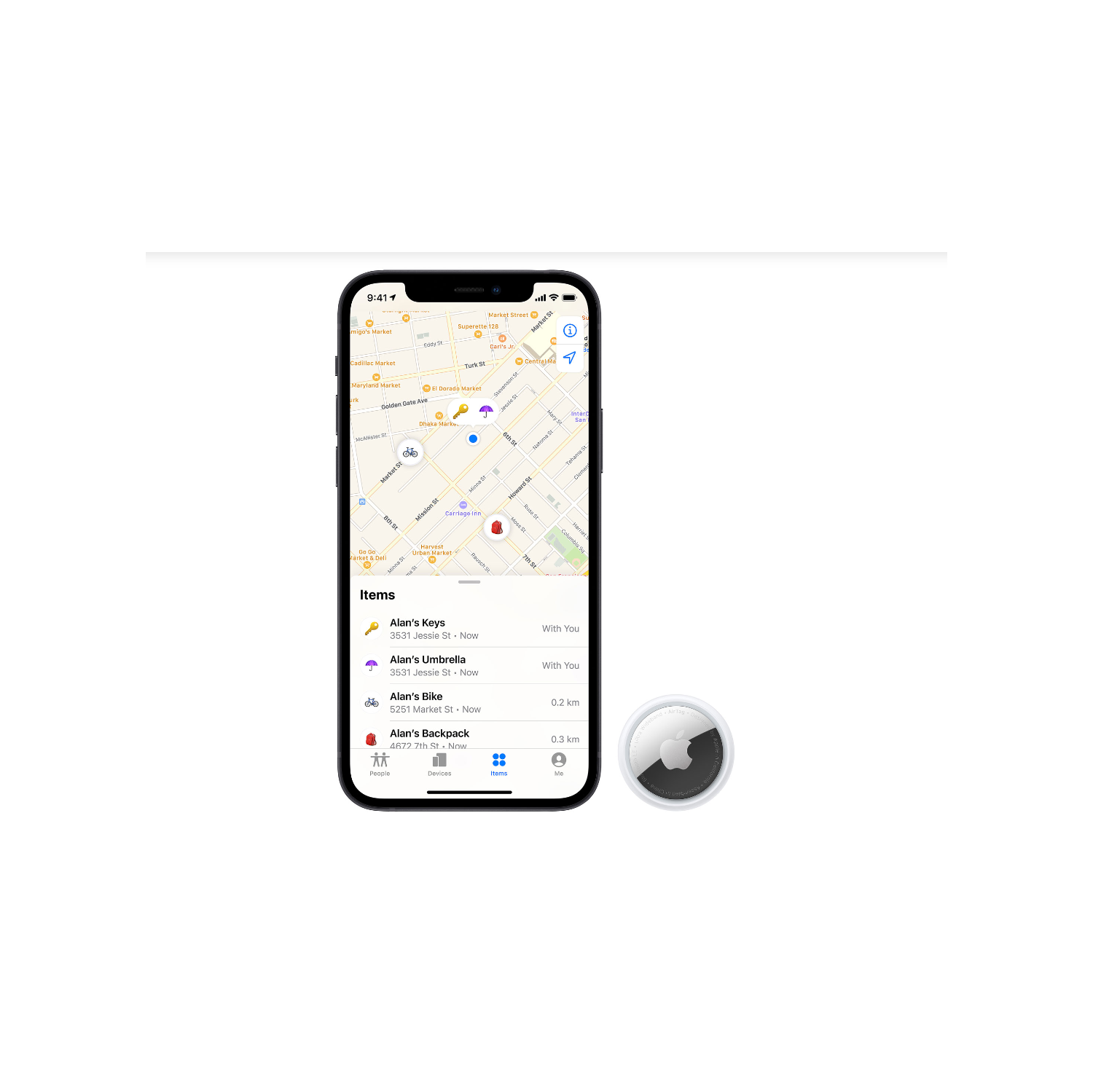 Brand New- Apple AirTag Bluetooth Item Tracker - 4 Pack - White
