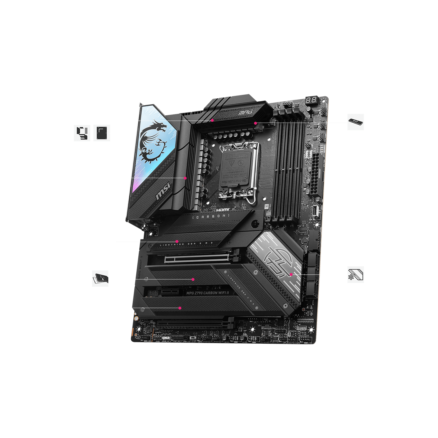 MSI MPG Z790 CARBON WIFI II ATX Socket 1700 DDR5 Motherboard for