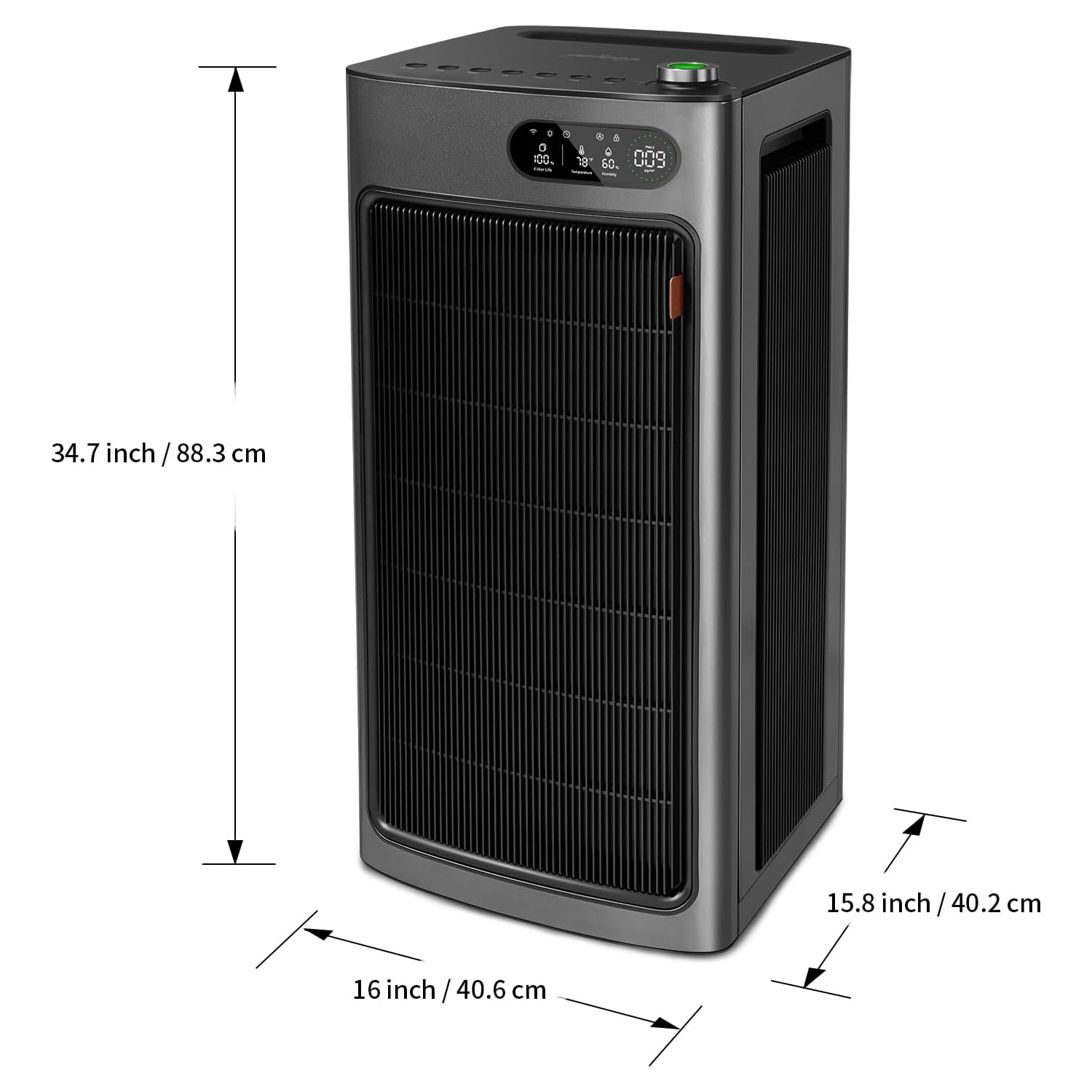 Jafända Smart Air Purifier Large Room 6862 sq ft, Dual Filtration HEPA & Act. Carbon Filters, Air Cleaner Dust, Pollen, Smoke, mold, Allergies,