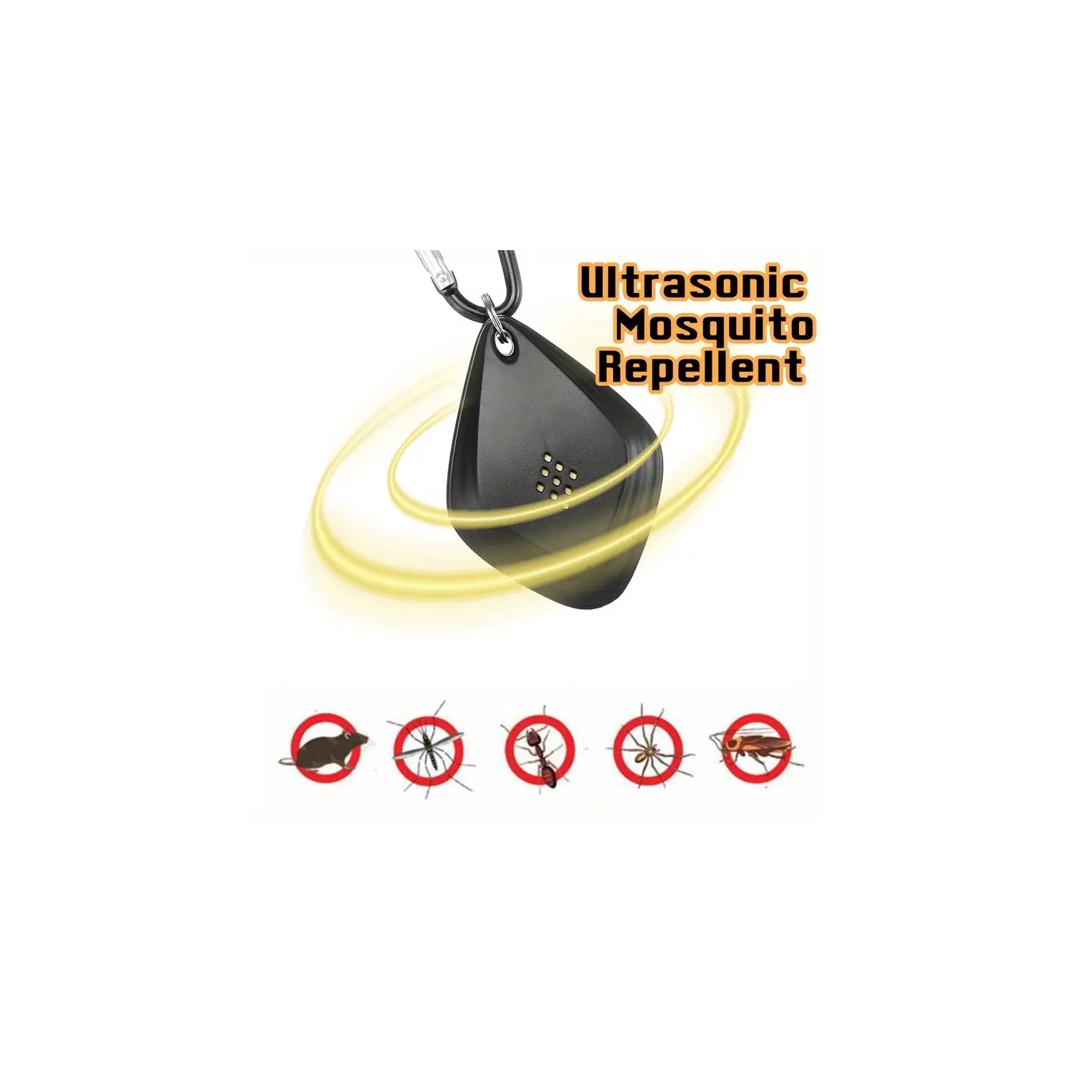 Portable Ultrasonic Mosquito Repellent - USB Charging, Intelligent Frequency Conversion, Family Protection from Insects