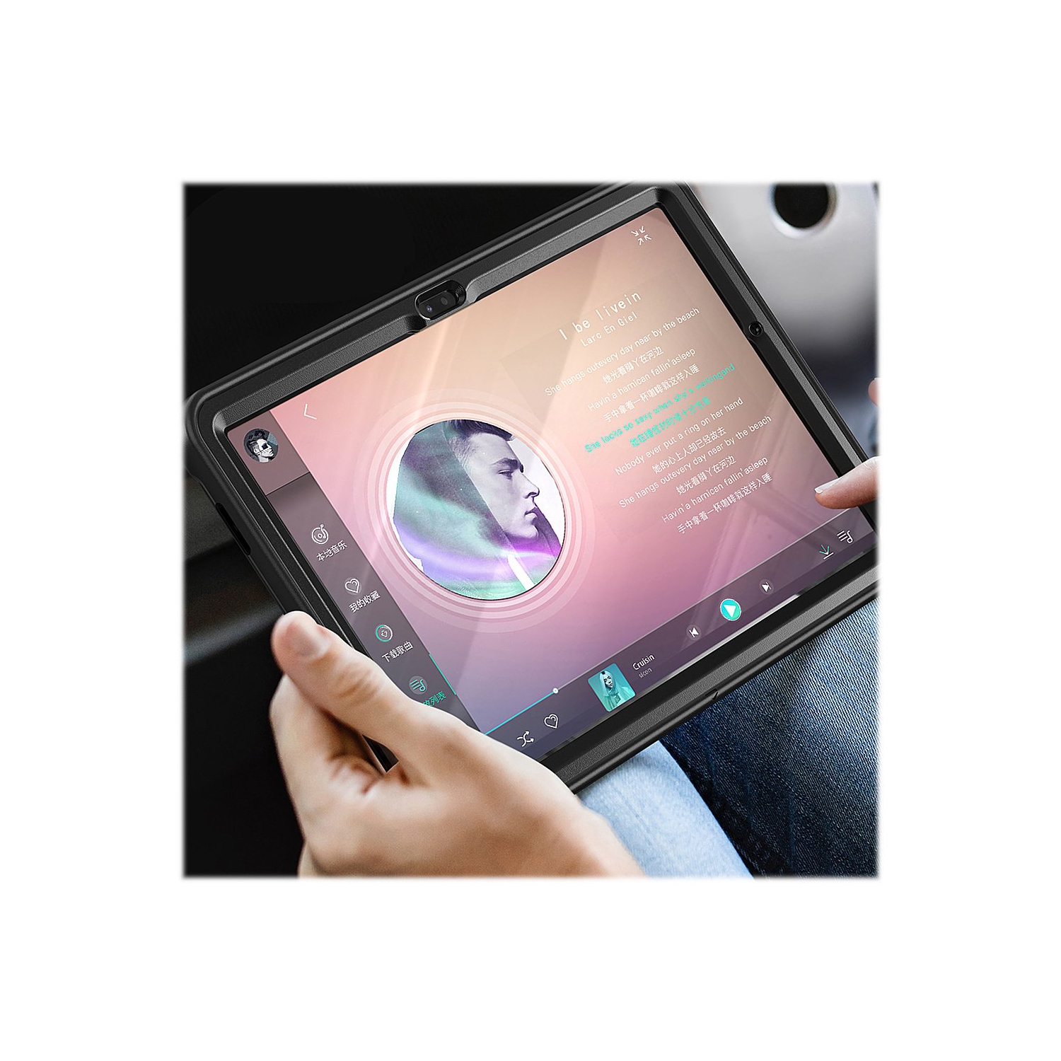 SaharaCase - Protection Hand Strap Series Case for Samsung Galaxy Tab A9+ - Black