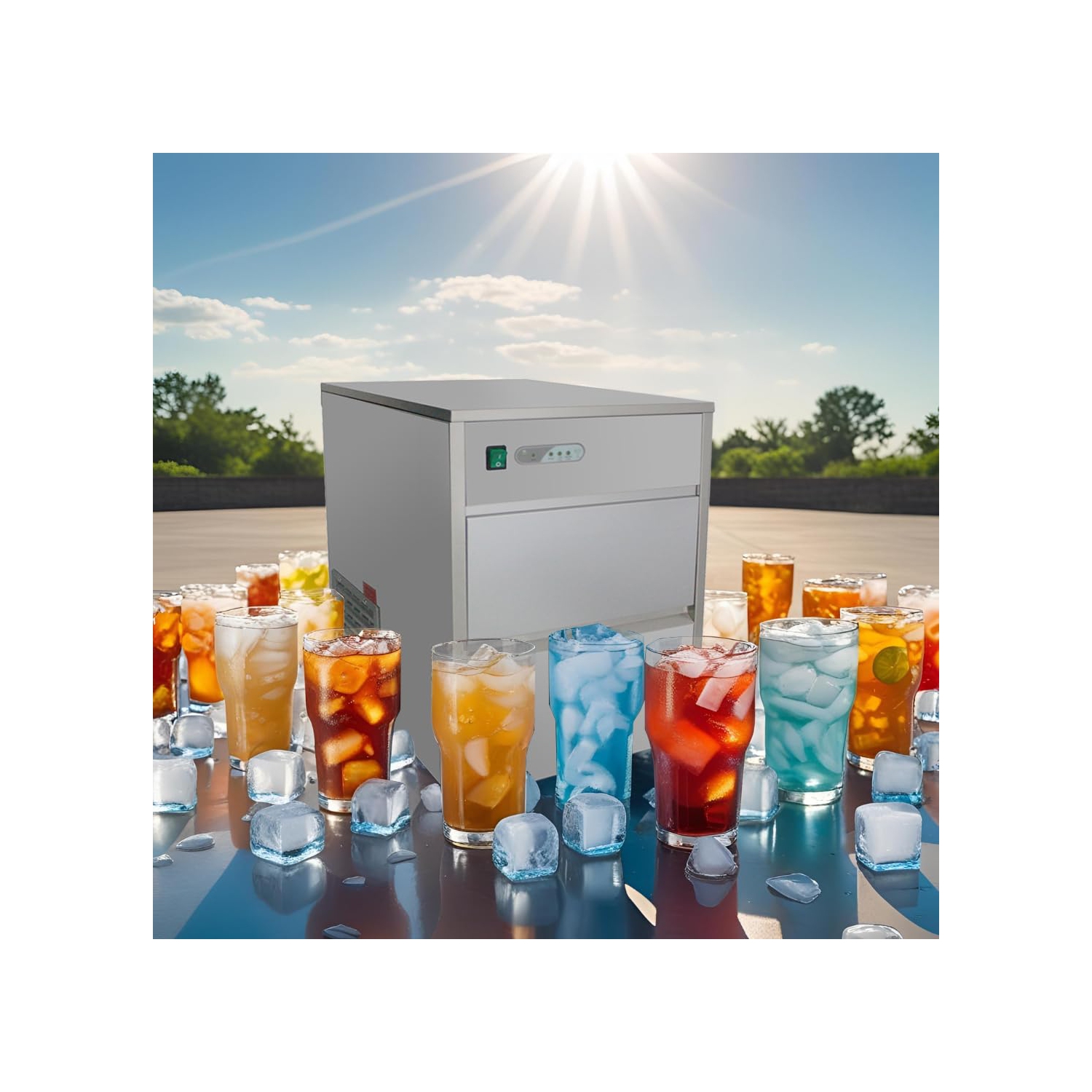 Machine à glaçons commerciale autonome de 20 kg