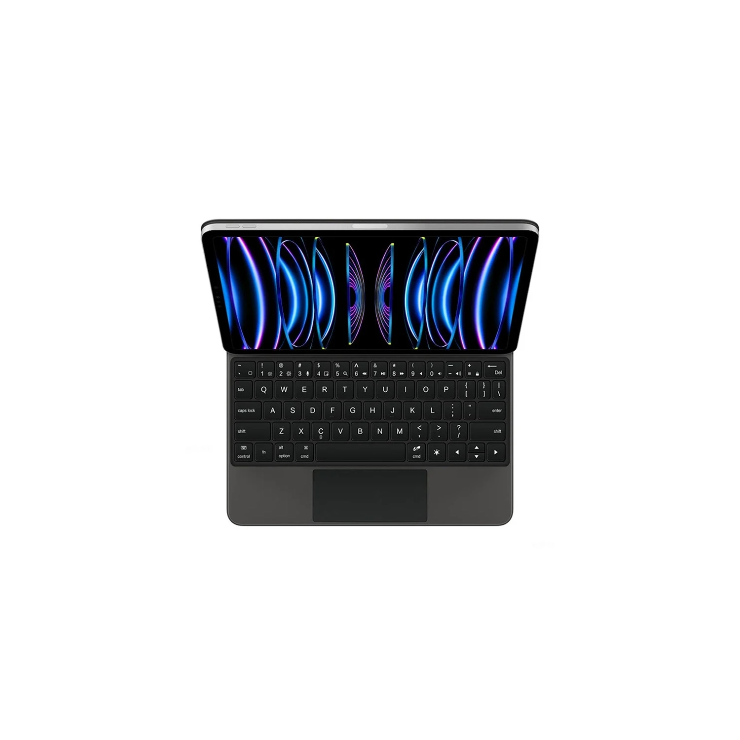 iPad Pro 13 2024 Case | Leather Stand Cover with Touchpad Bluetooth Keyboard - Black