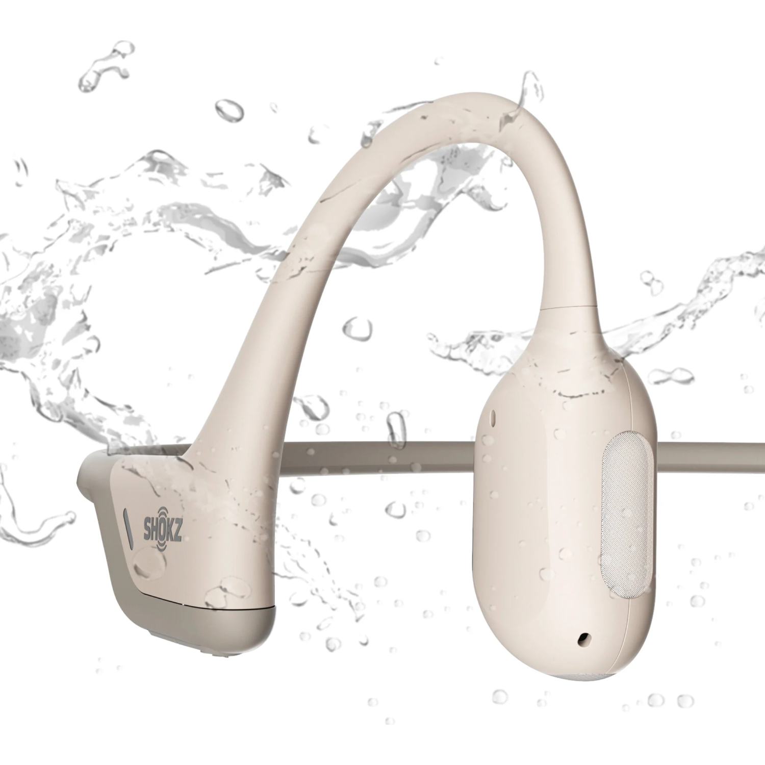 Open Box - Shokz OpenRun Pro Bone Conduction Open-Ear Bluetooth Headphones - Beige