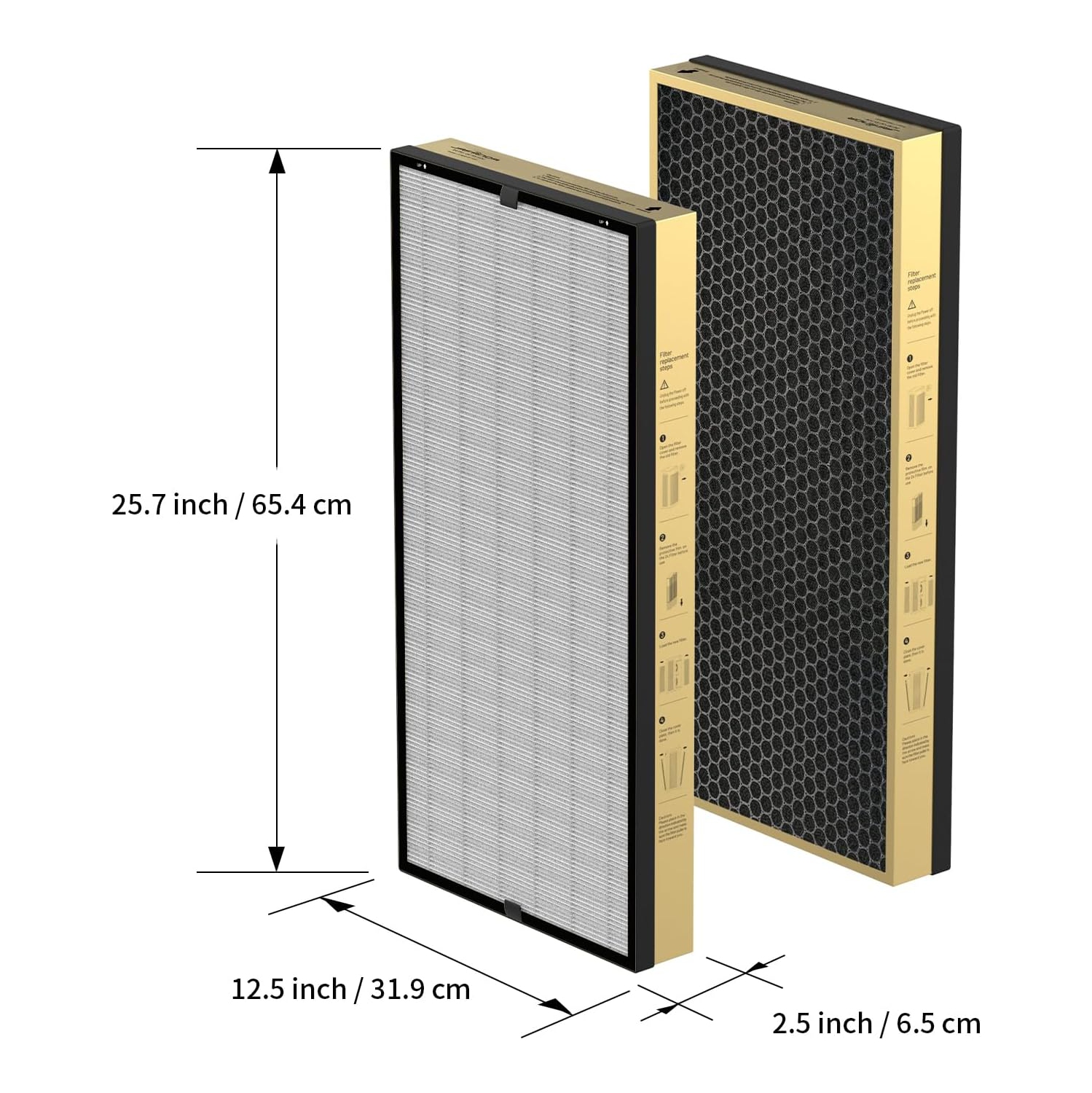 Jafända Air Purifier VOCs Filter Replacement for JF1500, True HEPA Filter, 8.82 lb Activated Carbon, Granular SP-Permanganate, Remove