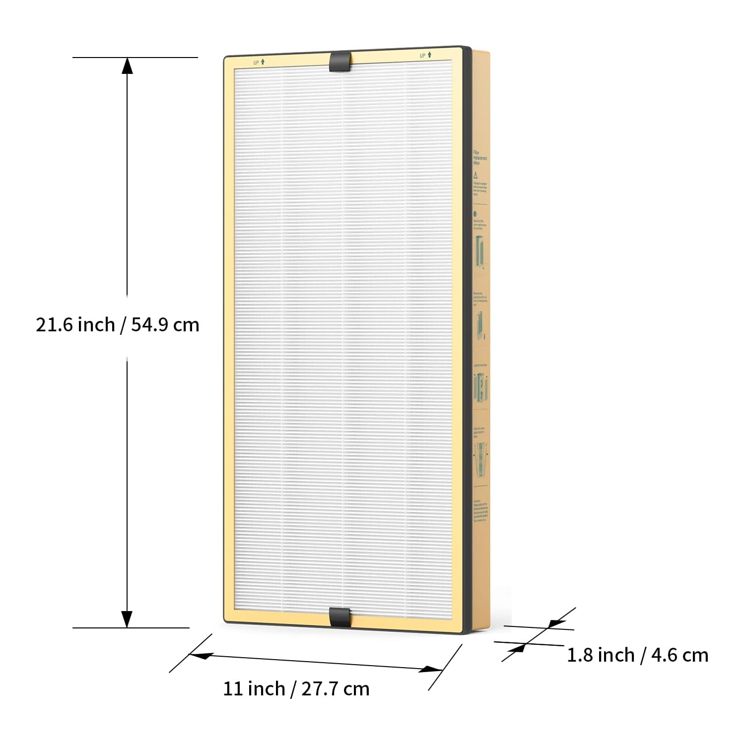 Jafända JF999 Replacement Filter, 2 Pack Specialized Odor Filters, 3.74 lb Modified Activated Carbon, Remove Ammonia, Amine，Mercaptan Odor, Pet Odor,