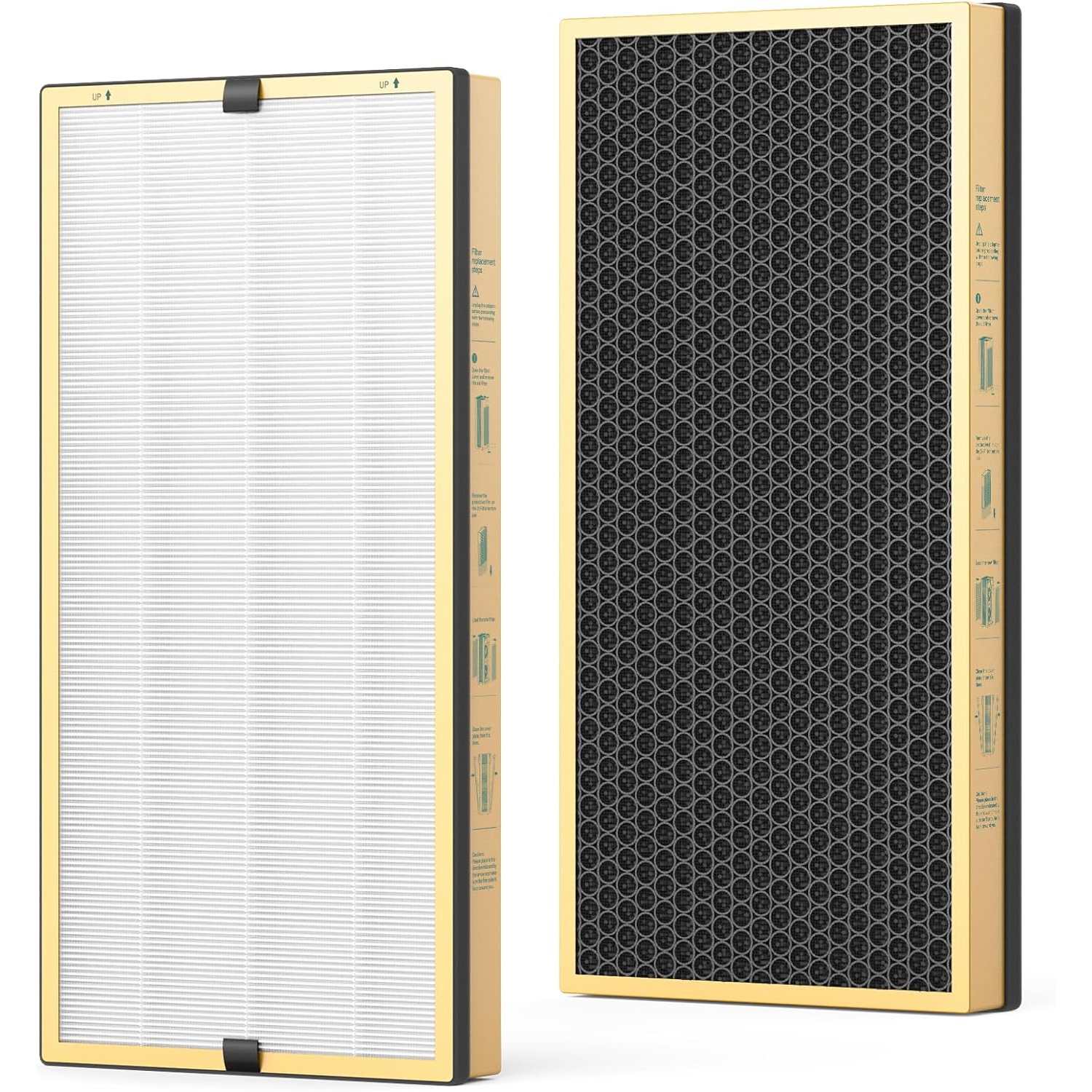 Jafända JF999 Replacement Filter, 2 Pack Specialized Odor Filters, 3.74 lb Modified Activated Carbon, Remove Ammonia, Amine，Mercaptan Odor, Pet Odor,