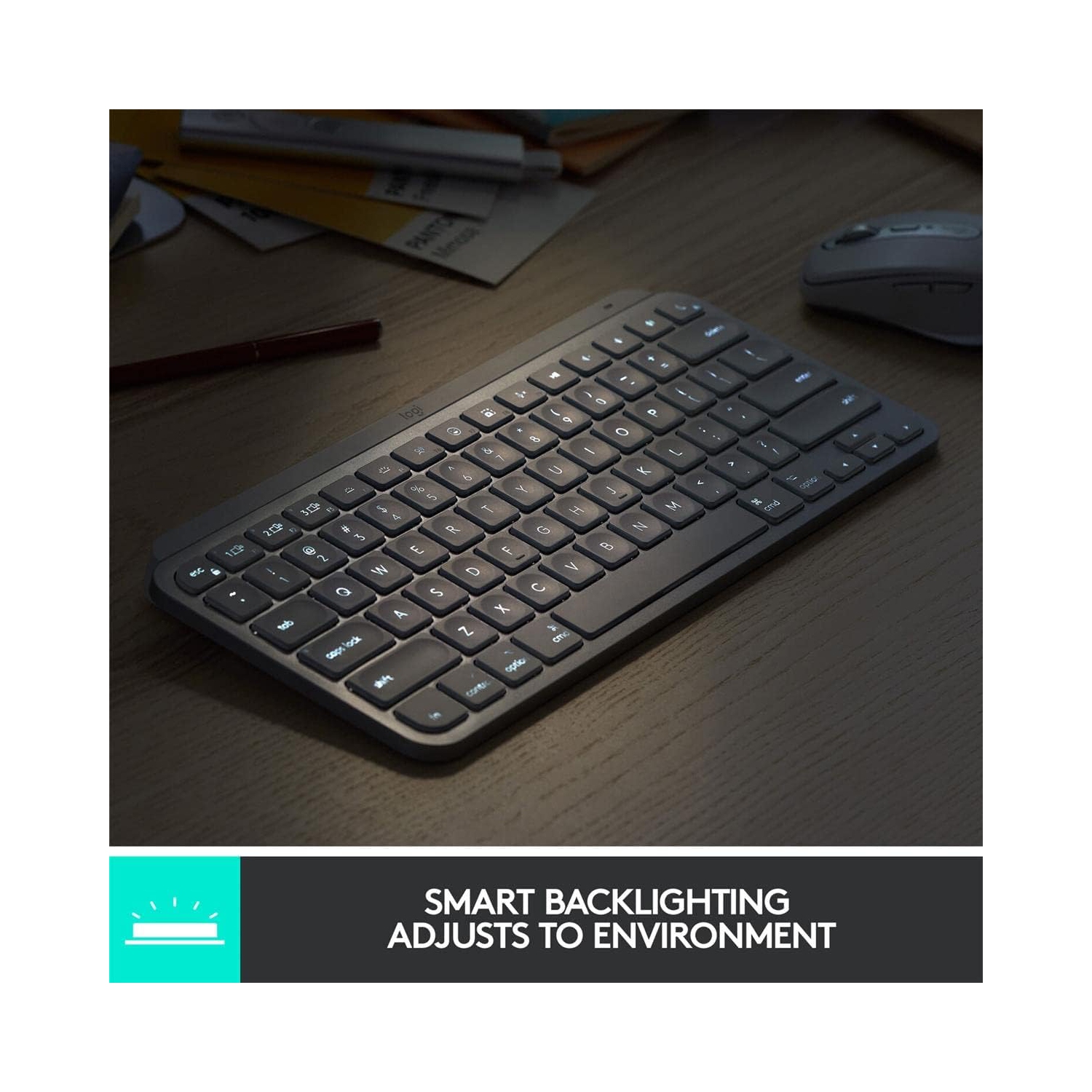 Logitech MX Keys Mini Bluetooth Backlit Ergonomic Keyboard - Black