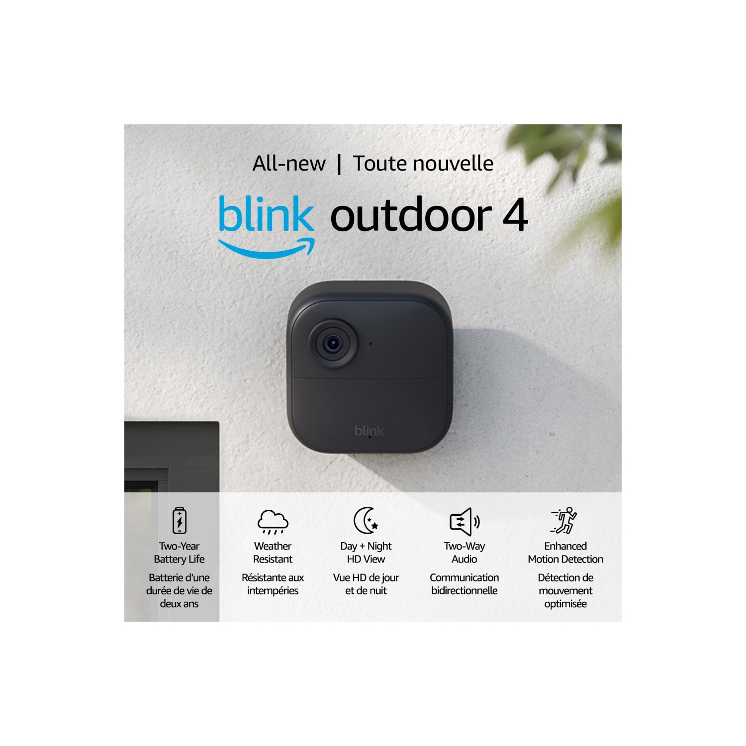 Système de surveillance à 2 caméras IP d'extérieur sans fil HD intégrale 1080p Outdoor 4 de Blink