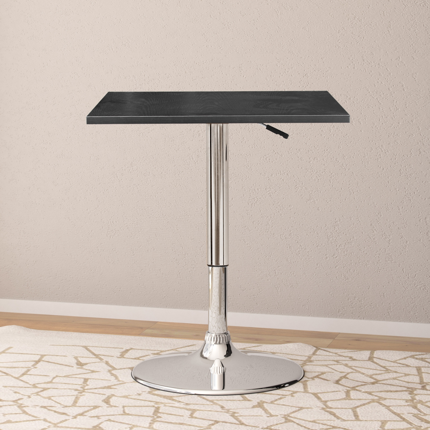 Contemporary Square Bar Table - Black