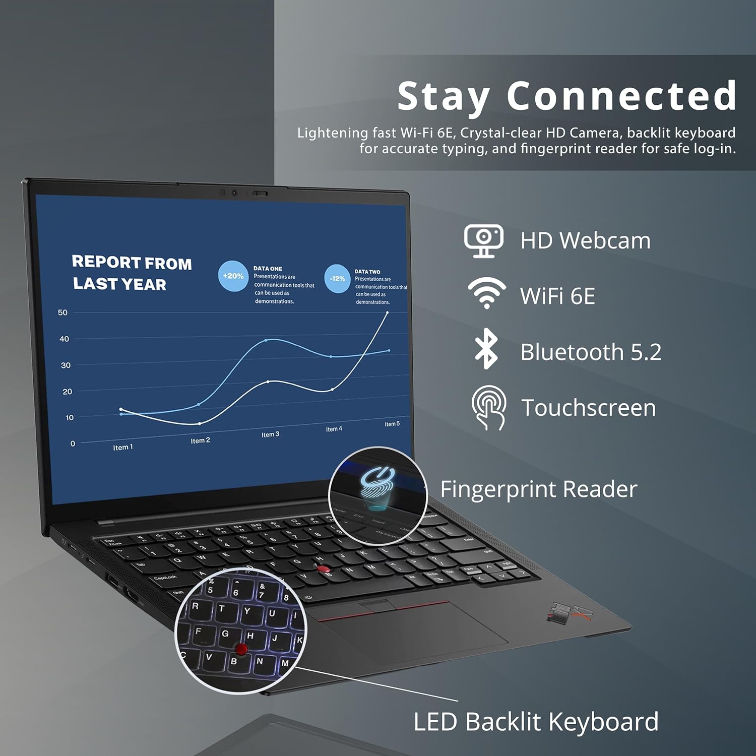 Lenovo Thinkpad X1 Carbon Gen 10 14.0" WUXGA Touchscreen Business Laptop, Intel Core i7-1260P, 1TB PCIe SSD, 16GB RAM, Intel Iris Xe Graphics, Win 11