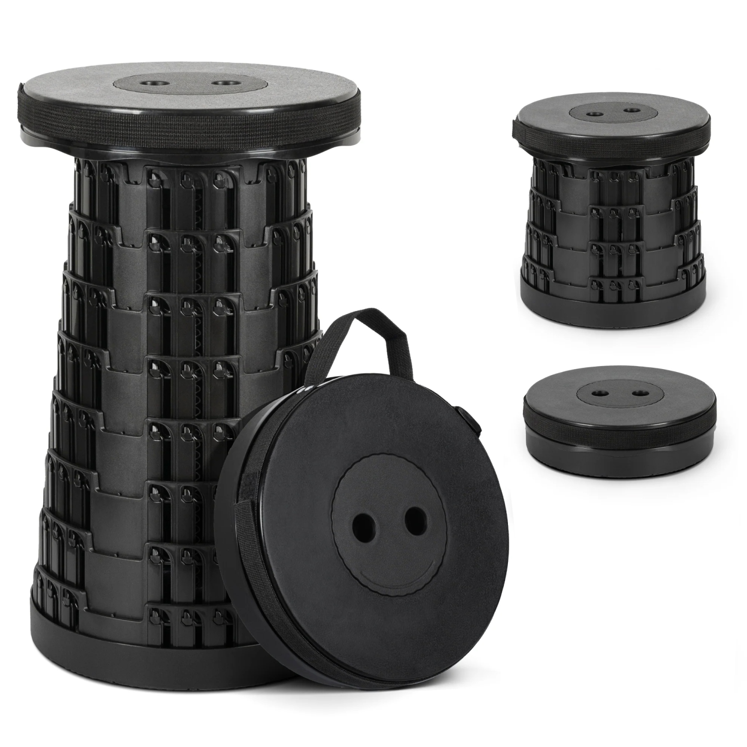 KUNOVA Tabouret de camping portatif de troisième génération, tabouret de camping pliable télescopique pliable pour adultes pour la pêche en plein air