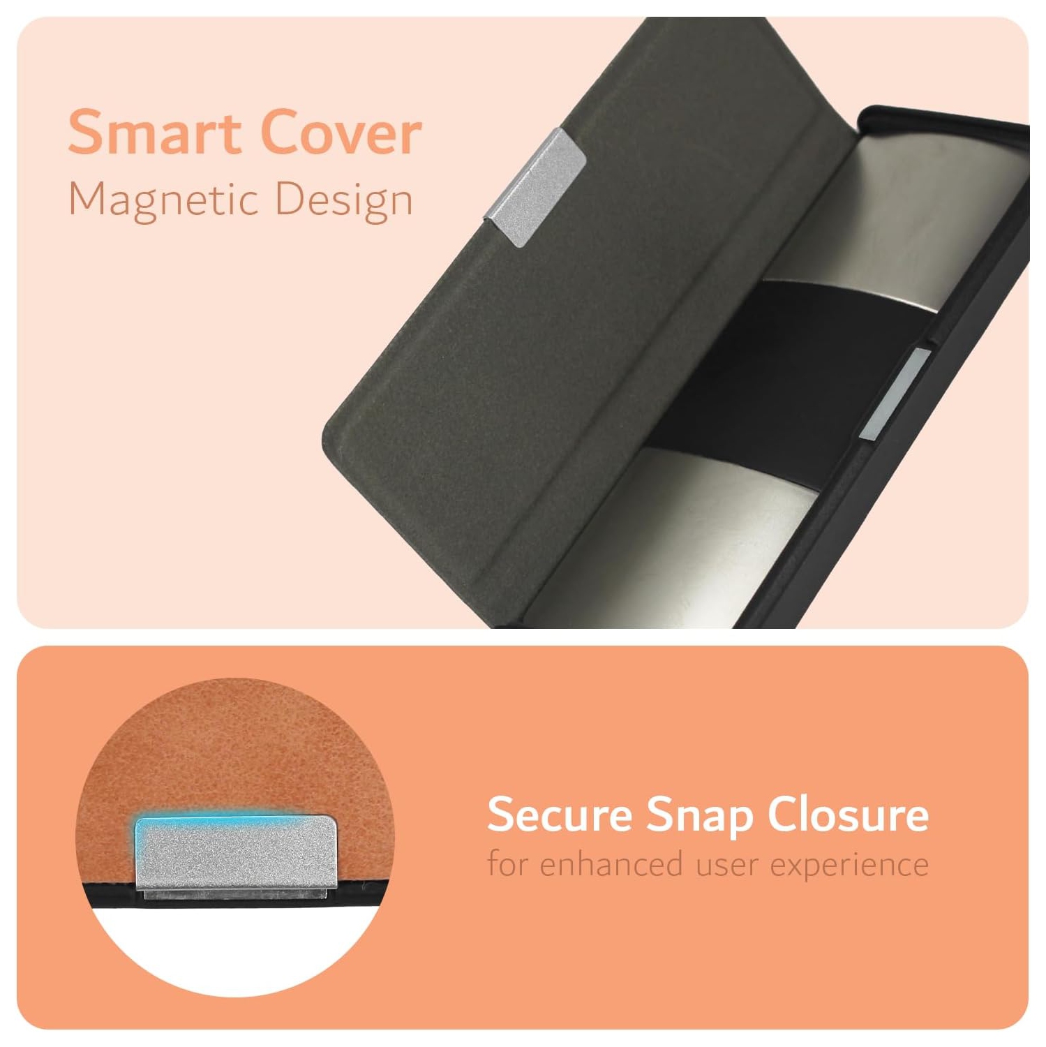 Étui de voyage en cuir de TUDIA compatible avec KardiaMobile 6 L - Pêche