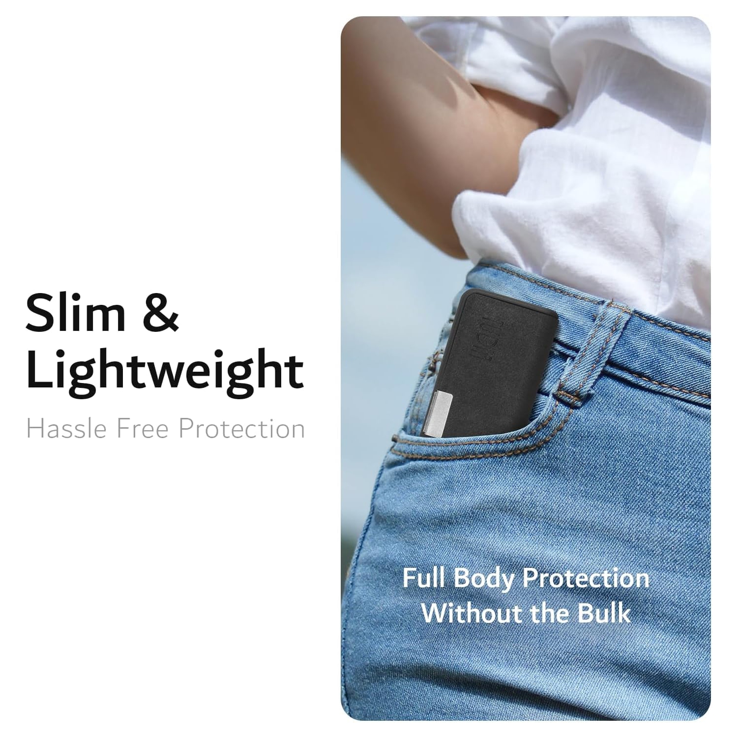 Étui de voyage en cuir de TUDIA compatible avec KardiaMobile 6 L -