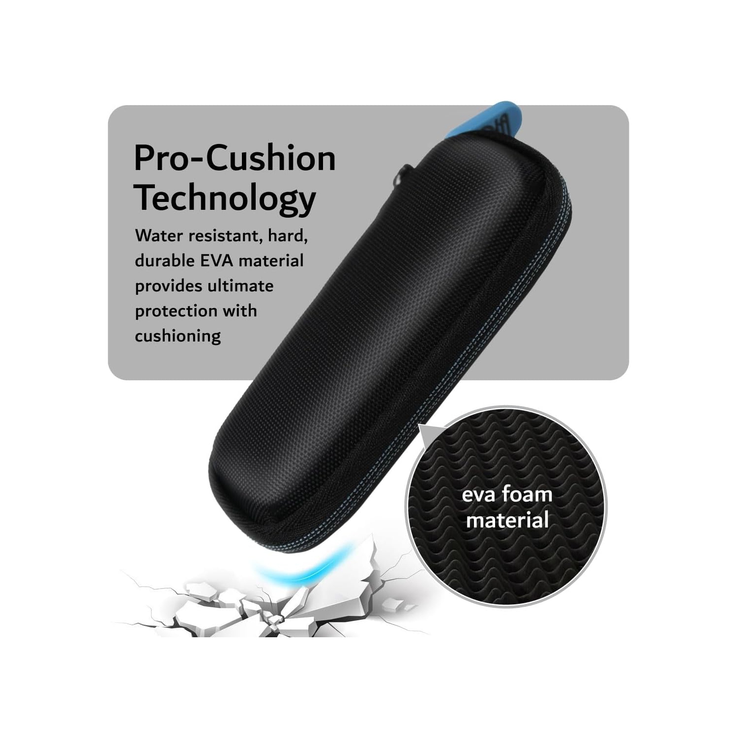 Étui de voyage rigide complet de TUDIA compatible avec les moniteurs d'ECG Kardia Mobile/Kardia 6&nbsp;L