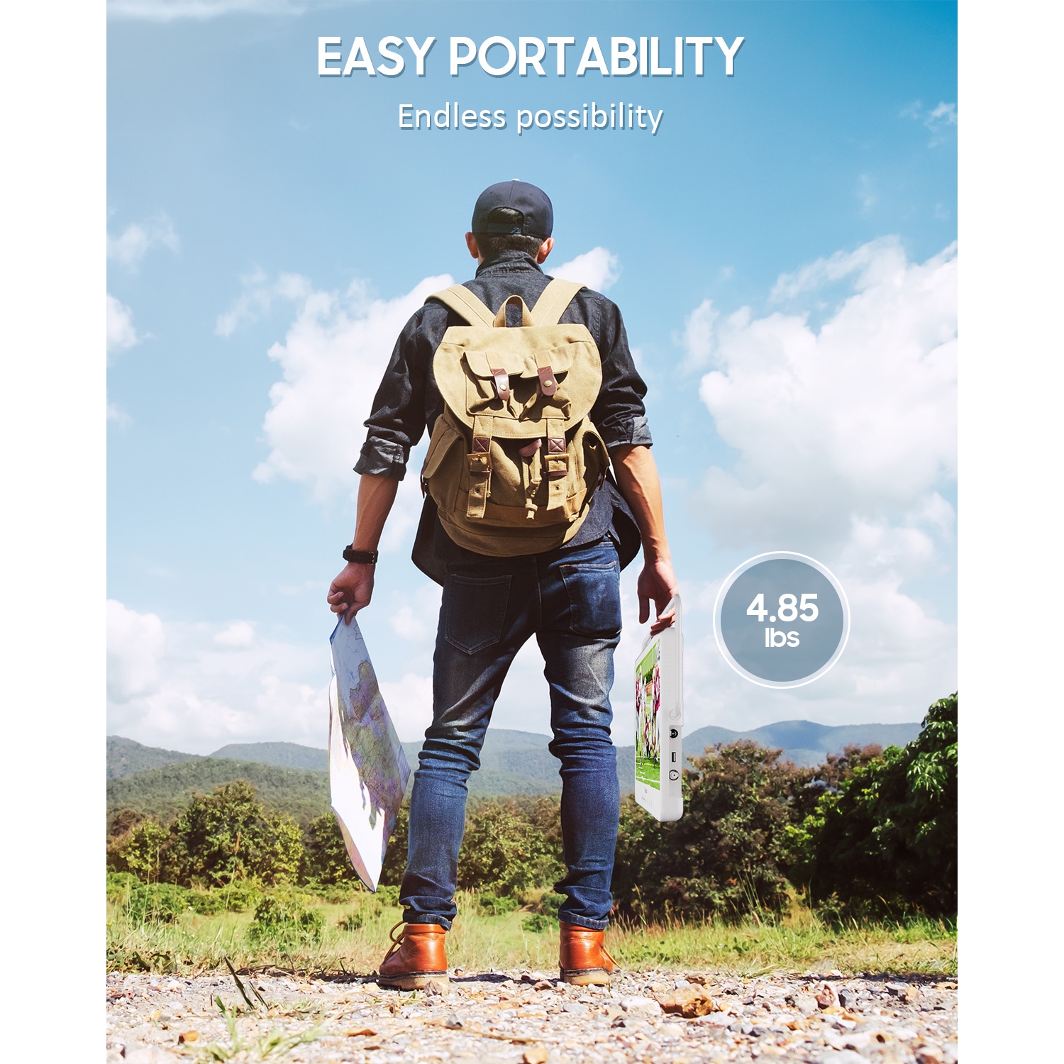 SYLVOX 15.6'' Portable TV, IP66 Waterproof, 1080P Small Smart Television with Premium Sound and Google Assistant Remote | 4.5-6H Battery, 10000mAh