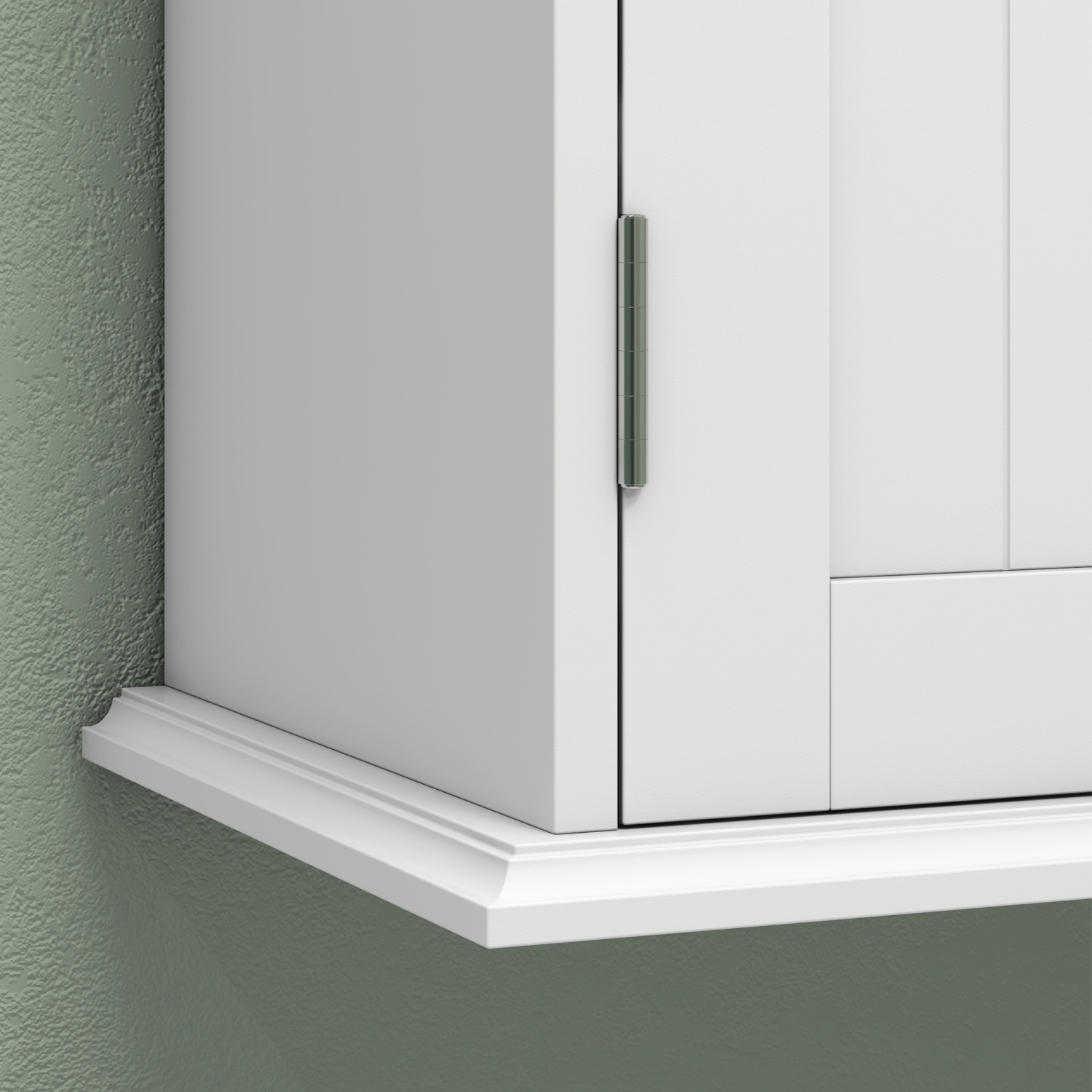 HOMCOM Medicine Cabinet, 3-Tier Bathroom Wall Cabinet with Adjustable Shelf and 2 Doors, Space Saver Bathroom Cabinet Over Toilet, White