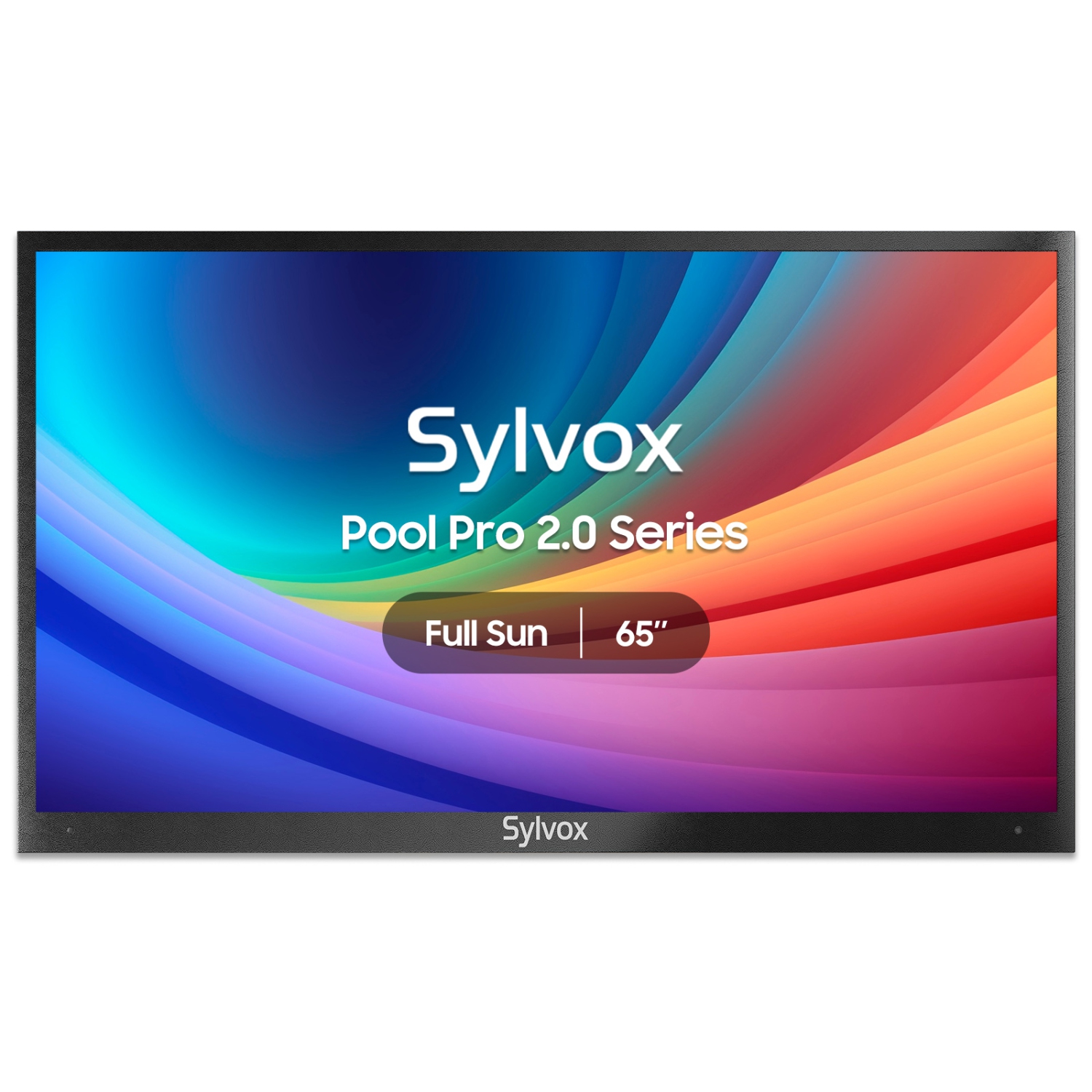 SYLVOX Outdoor TV, 65" Full Sun Smart Outdoor TV, IP55 Waterproof, Voice Remote, 2000nits Weatherproof Television, Google Assistant Chromecast(Pool Pro 2.0)