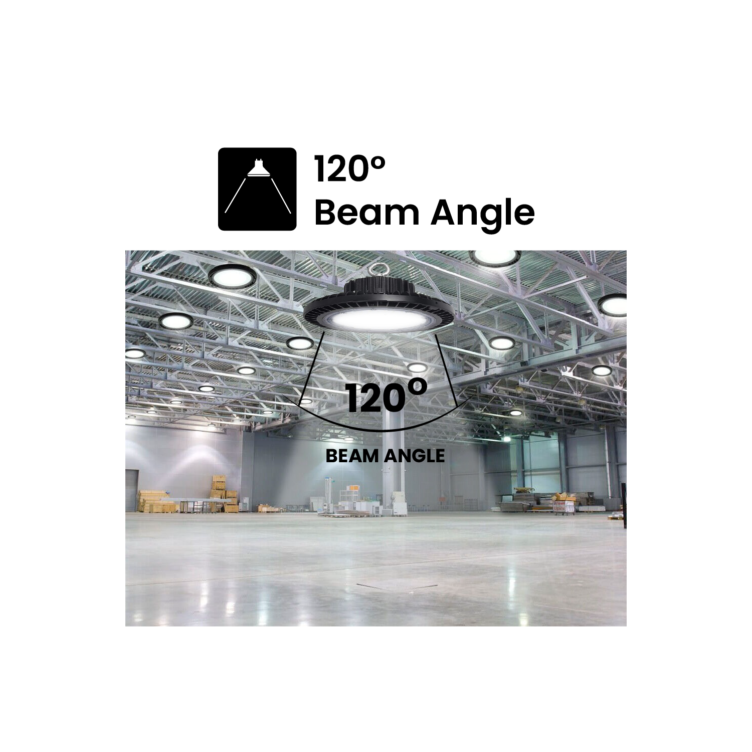 120-347V LED UFO High Bay Light, 240W 33600LM 5000K Daylight, LED Round Highbay Light, 0-10V Dimmable Commercial LED Shop Light, IP65 Waterproof cUL