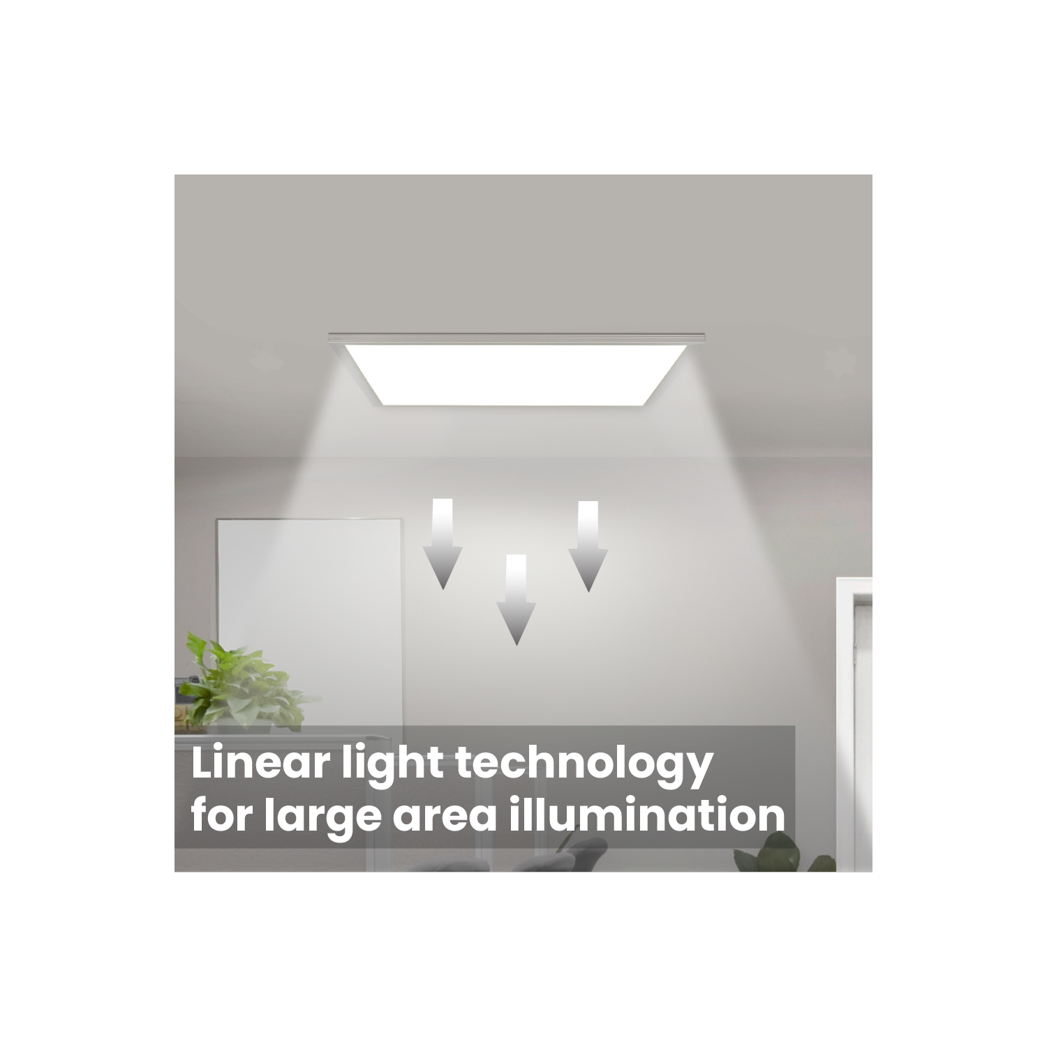 2x2 LED Flat Panel Light, 3-Way CCT 3500K-4000K-5000K Adjustable Back-Lit LED Panel, Pre-Select Wattage 25W-30W-40W, Dimming 0-10V, 5000LM Light,