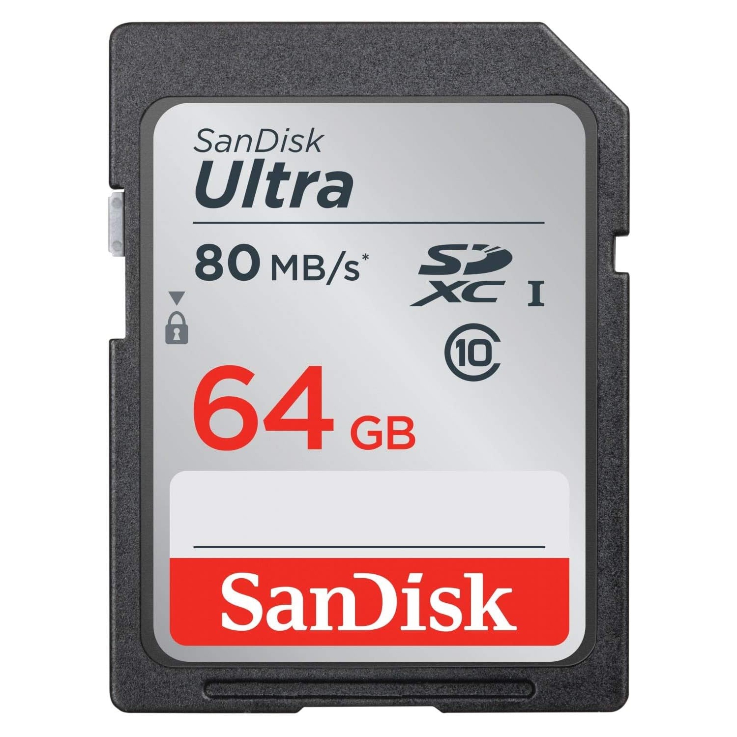 Sandisk SDSDUNC-064G-GN6IN 64GB SDXC UHS-I Memory Card - Grey, Black
