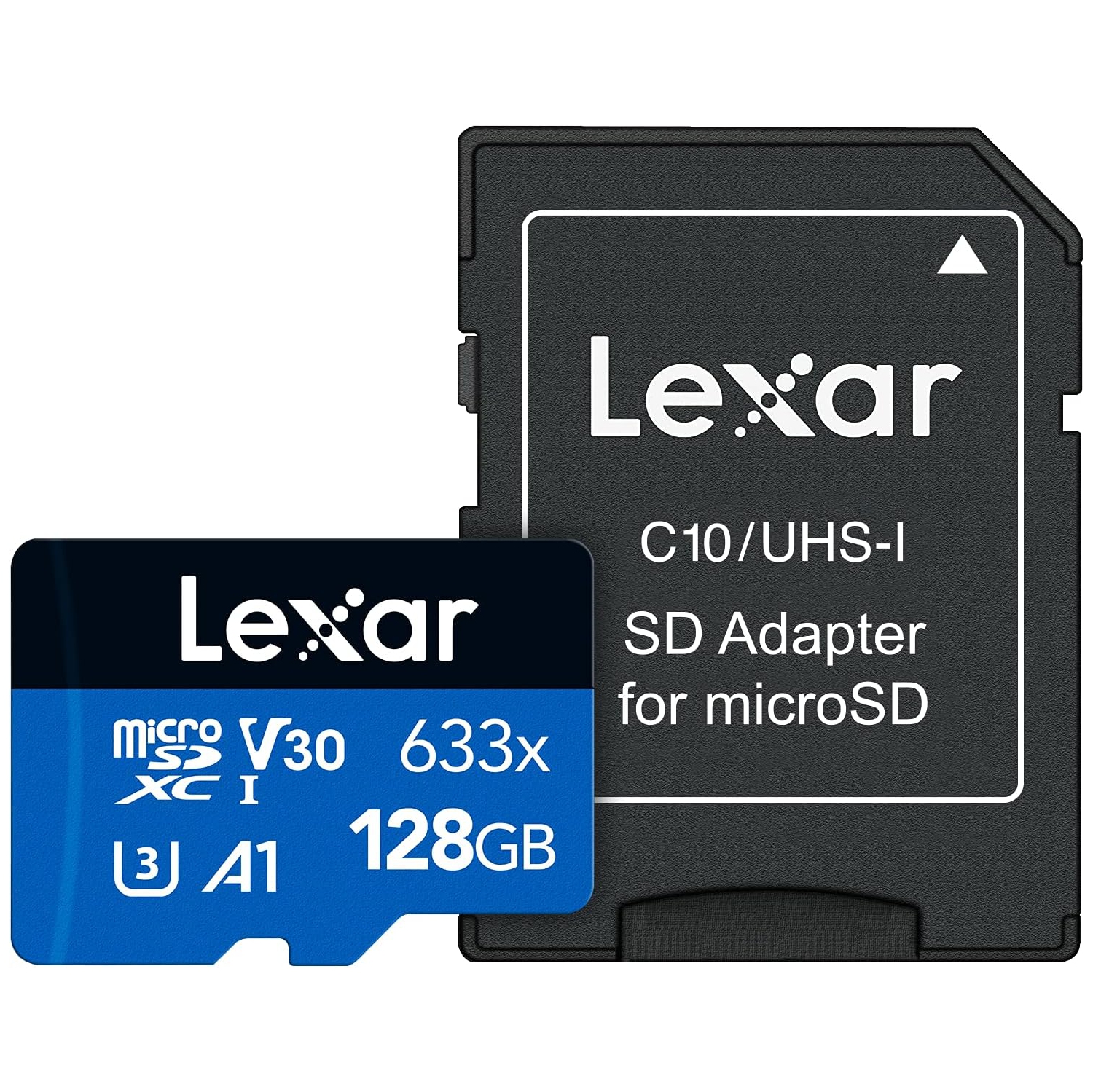 Lexar High-Performance 633x 128GB MicroSDXC UHS-I Card with SD Adapter