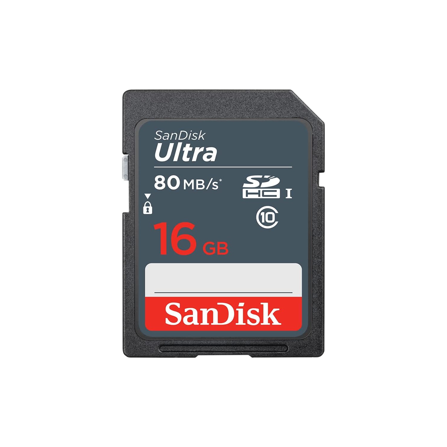 Carte mémoire SDHC UHS-I classe 10 16&nbsp;Go Ultra de 80MB Mo/s et U1 Go, HD intégrale, carte SD pour appareil photo SDSDS-016G-GN3IN de SanDisk