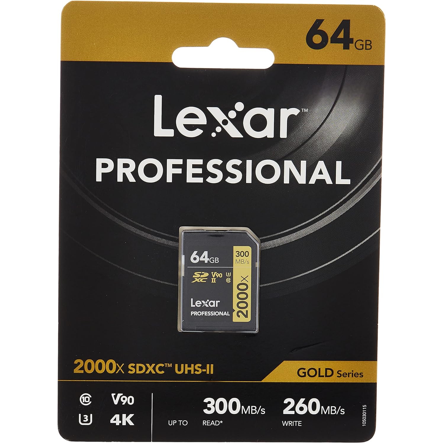 Lexar Professional 64GB SDXC 2000X UHS II Read 300mb Write 260mb 4K Memory Card